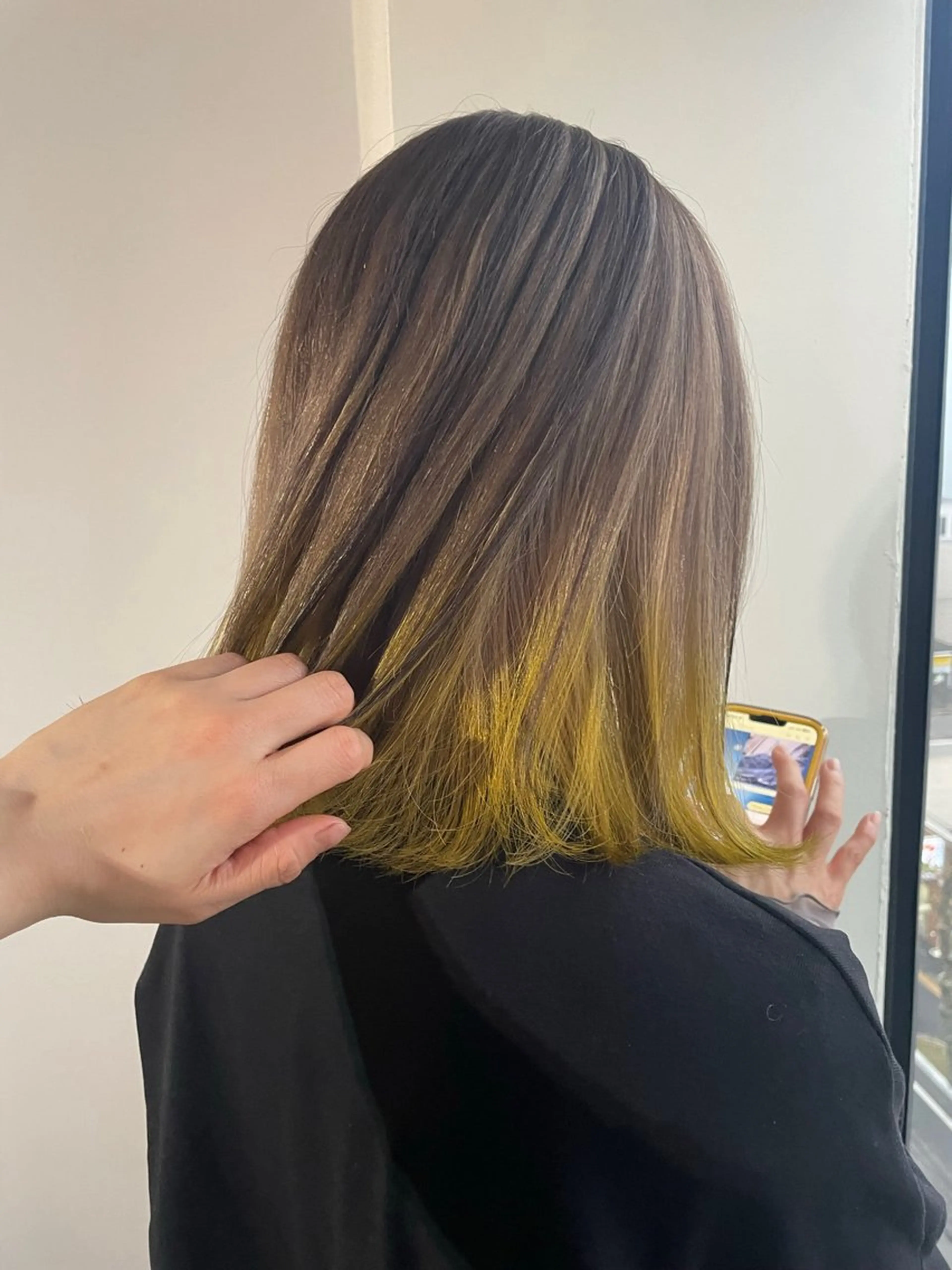 カラー YUNA🍒 暖色カラーのヘアスタイル
