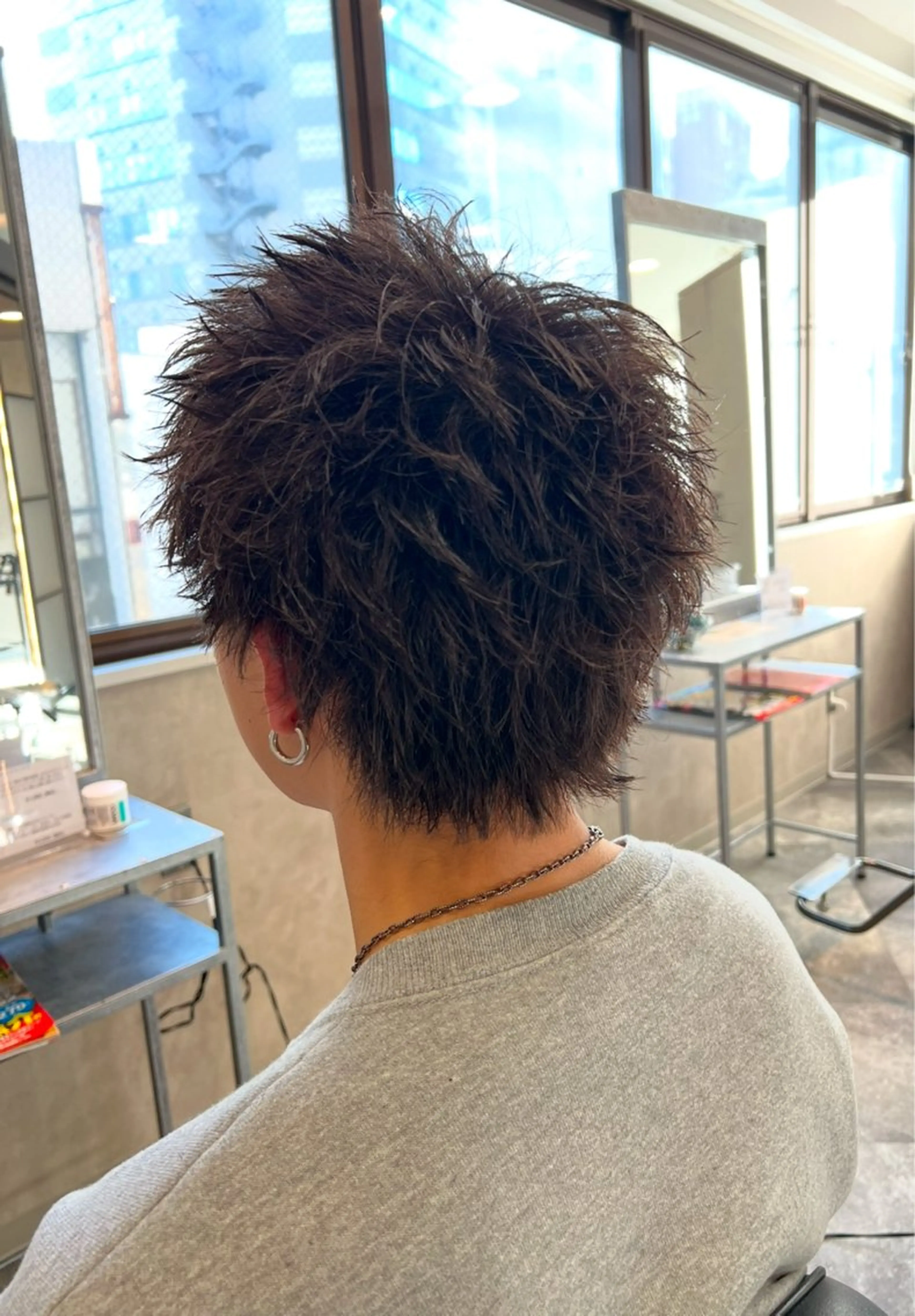 ショート パーマ ヘアアレンジ メンズ メンズパーマ スパイキーショート ショートヘア カット パーマ メンズ特化/カラー/ パーマ/ケイシンのヘアスタイル
