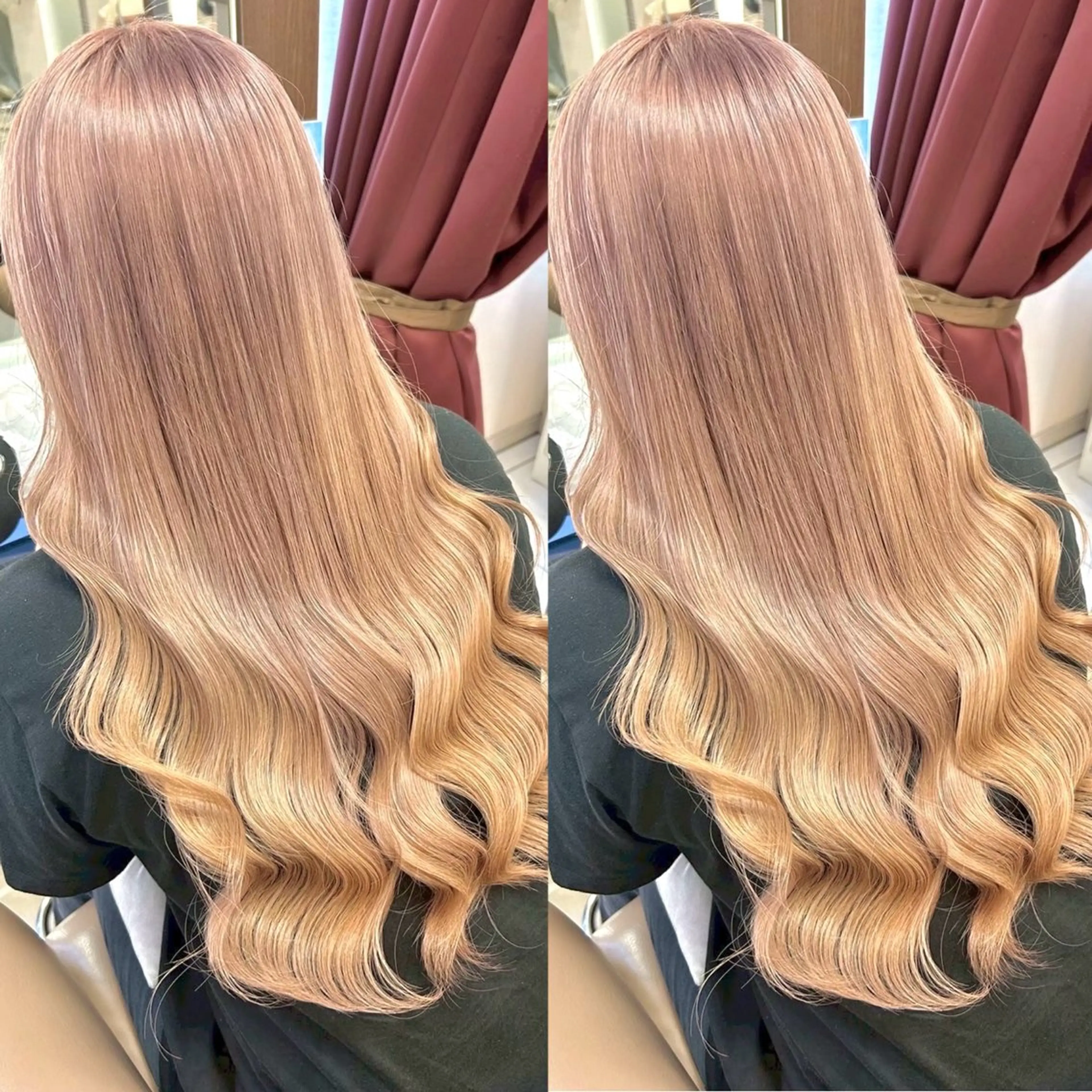 カラー ブリーチ 透明感カラー オレンジ ヘアカラー ヘアメ🎀エクステ 🪽横浜/しほ🧸のヘアスタイル