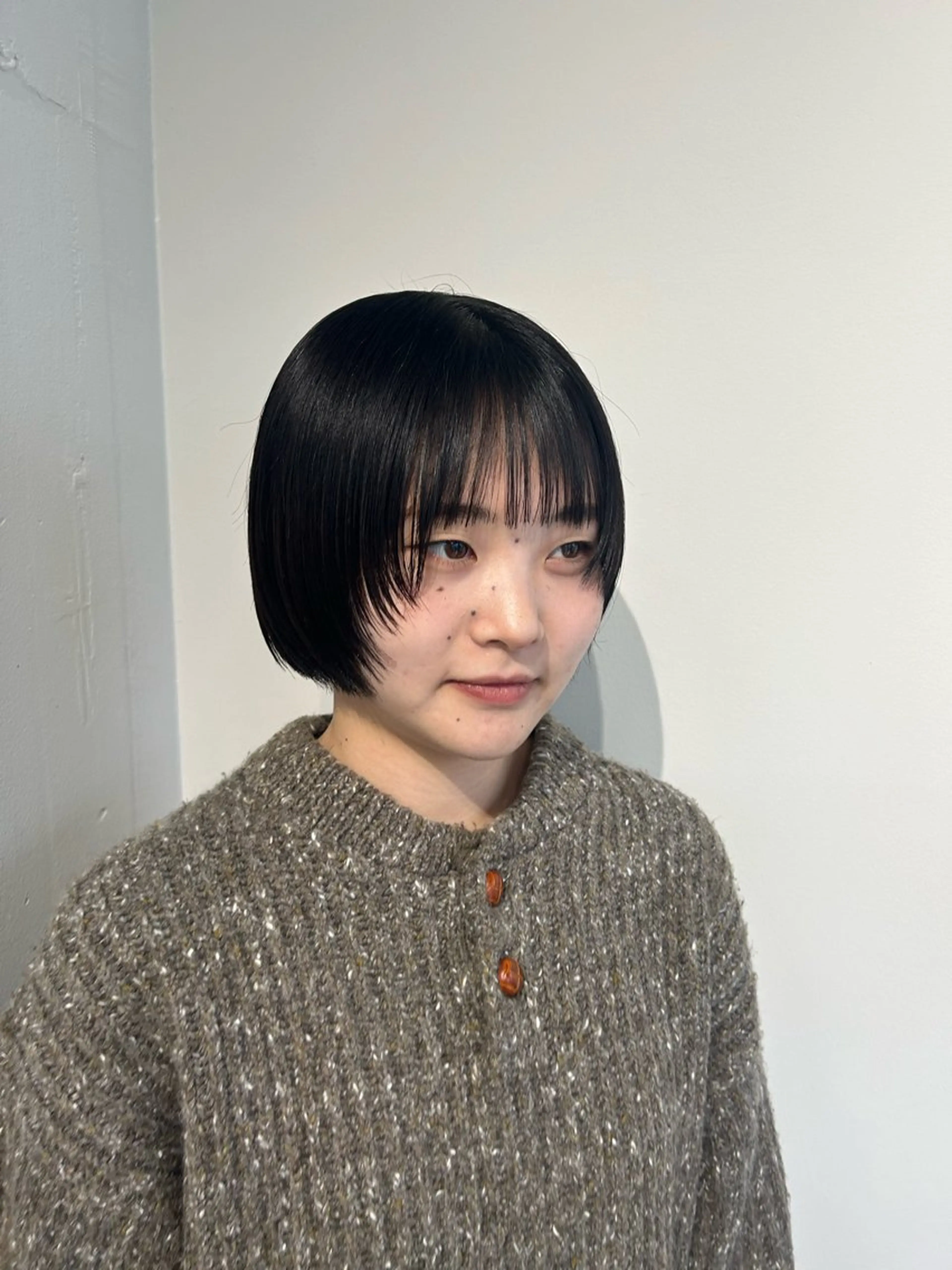 ショート ボブ 顔まわりレイヤー 顔周りカット レイヤーカット 韓国風レイヤー/新潟 /小新/愛咲🎀のヘアスタイル