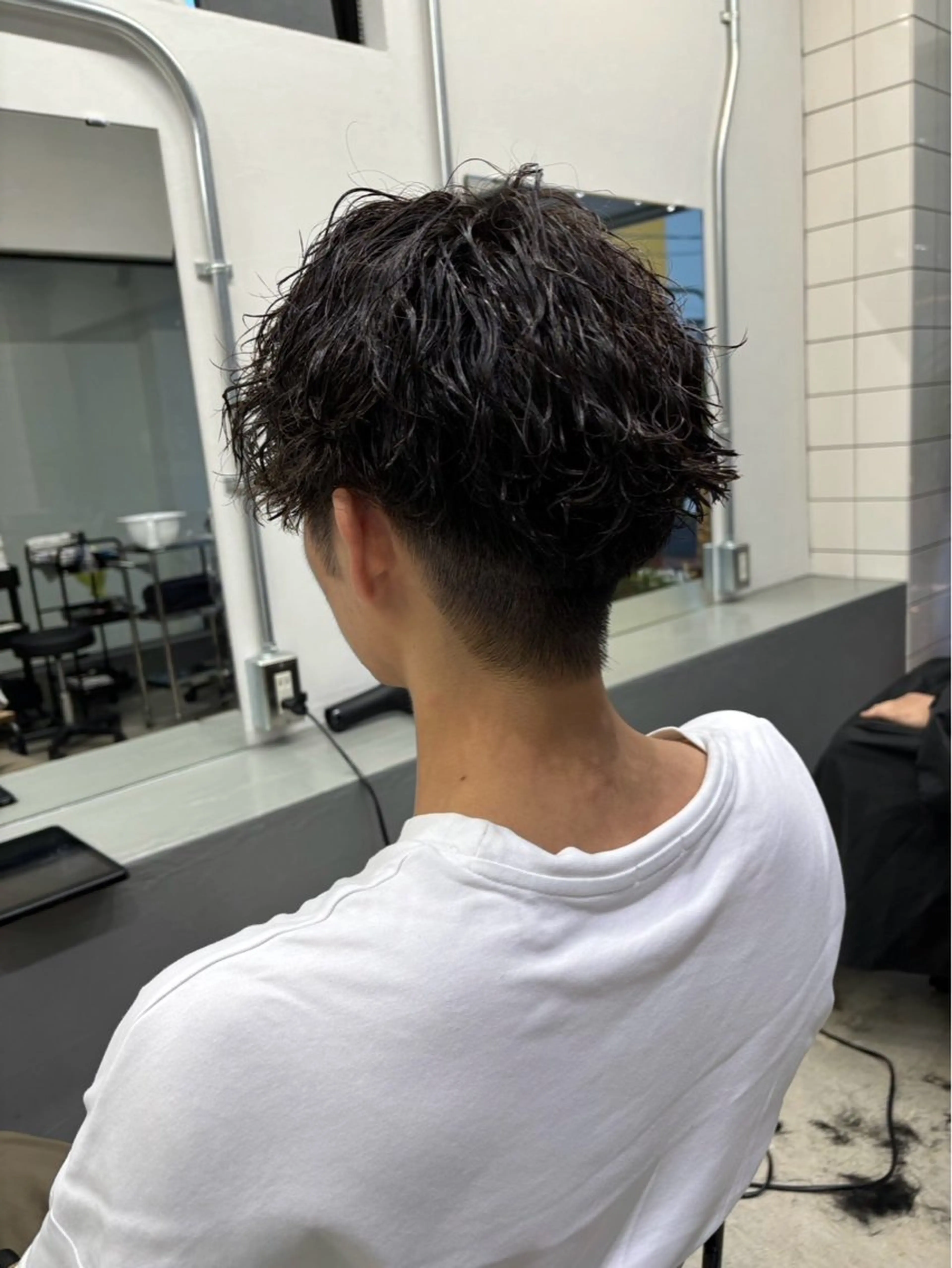 ショート パーマ メンズ カット パーマ メンズ専門サロン wokeのヘアスタイル