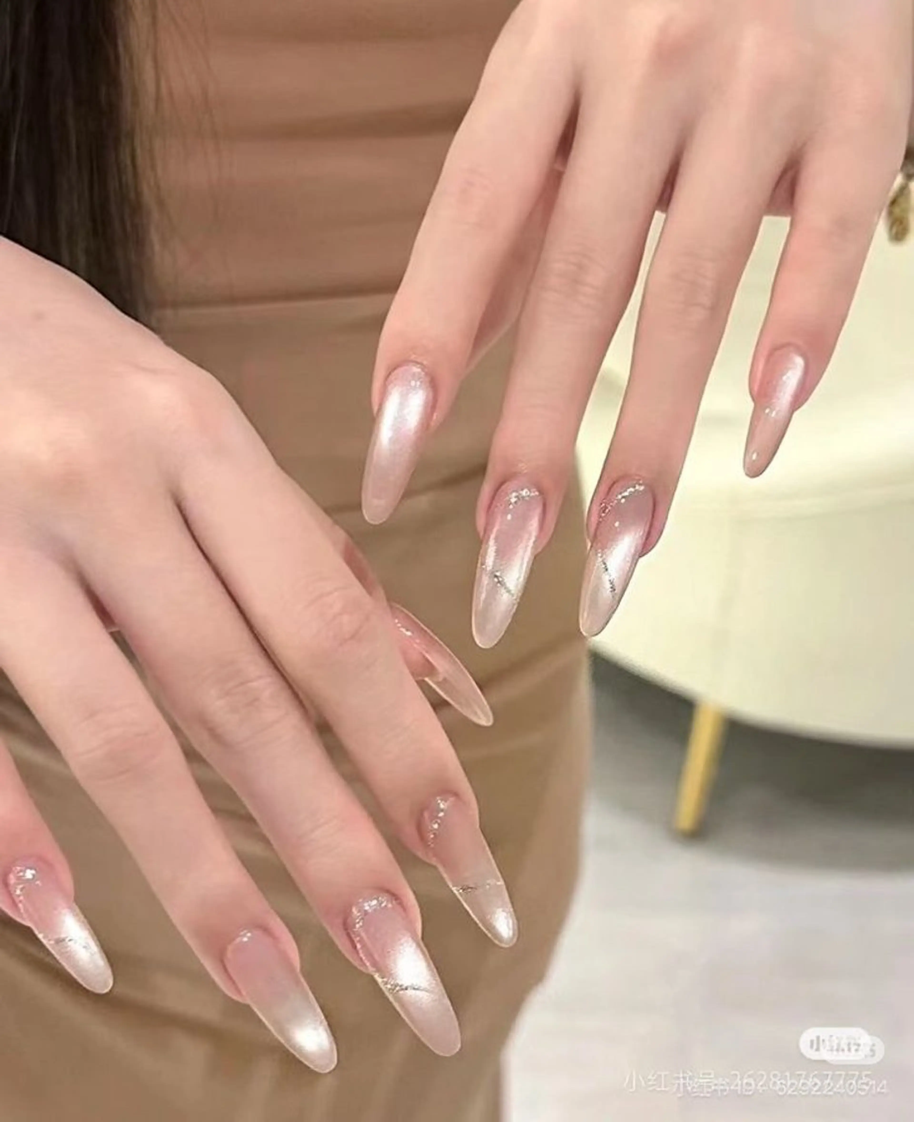 ネイル 韓国ネイル 持ち込み ニュアンスネイル ネイルチップ ハンドネイル Rose Ana.Chuoのネイルデザイン
