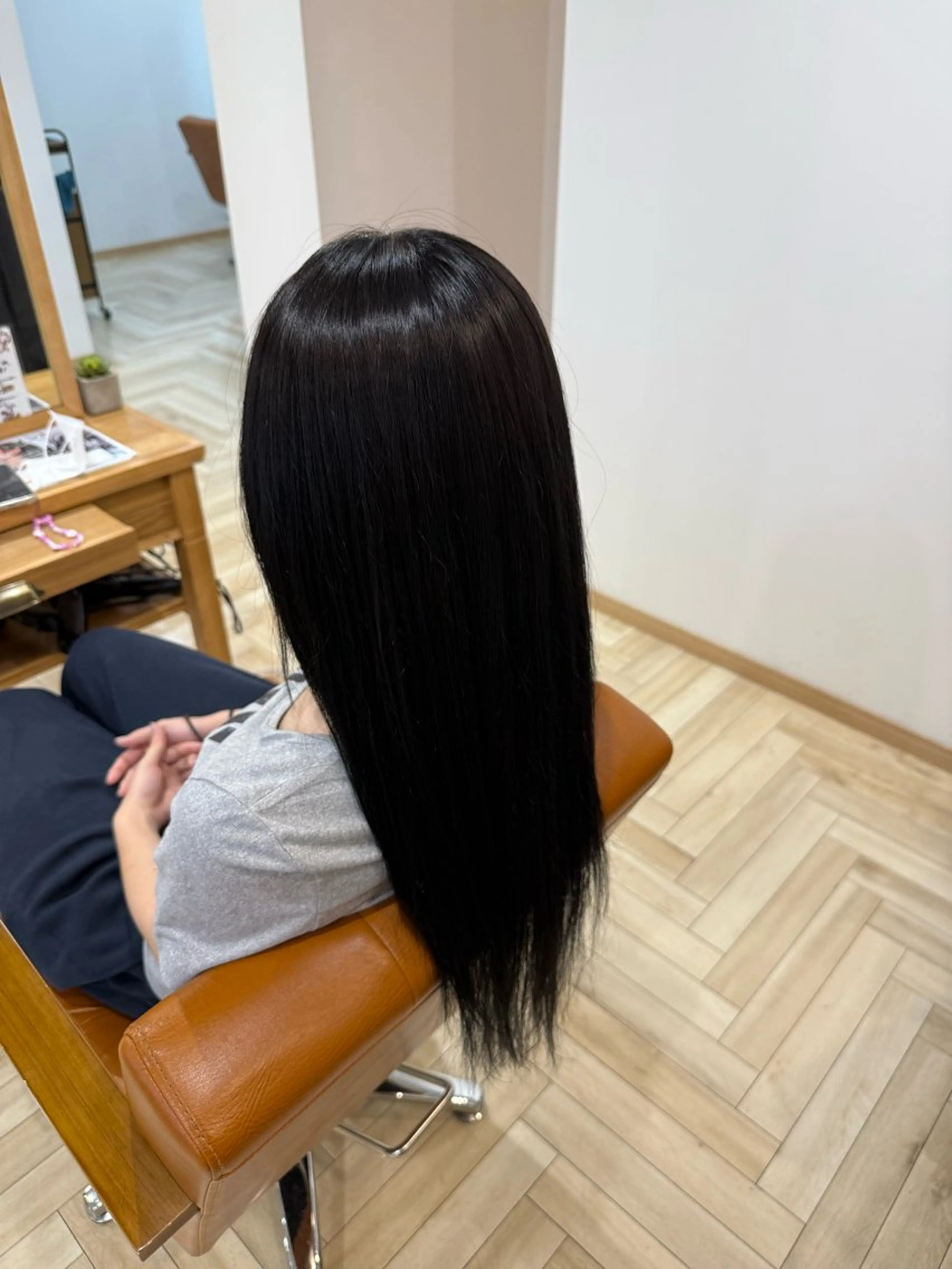縮毛矯正,ストレートの写真