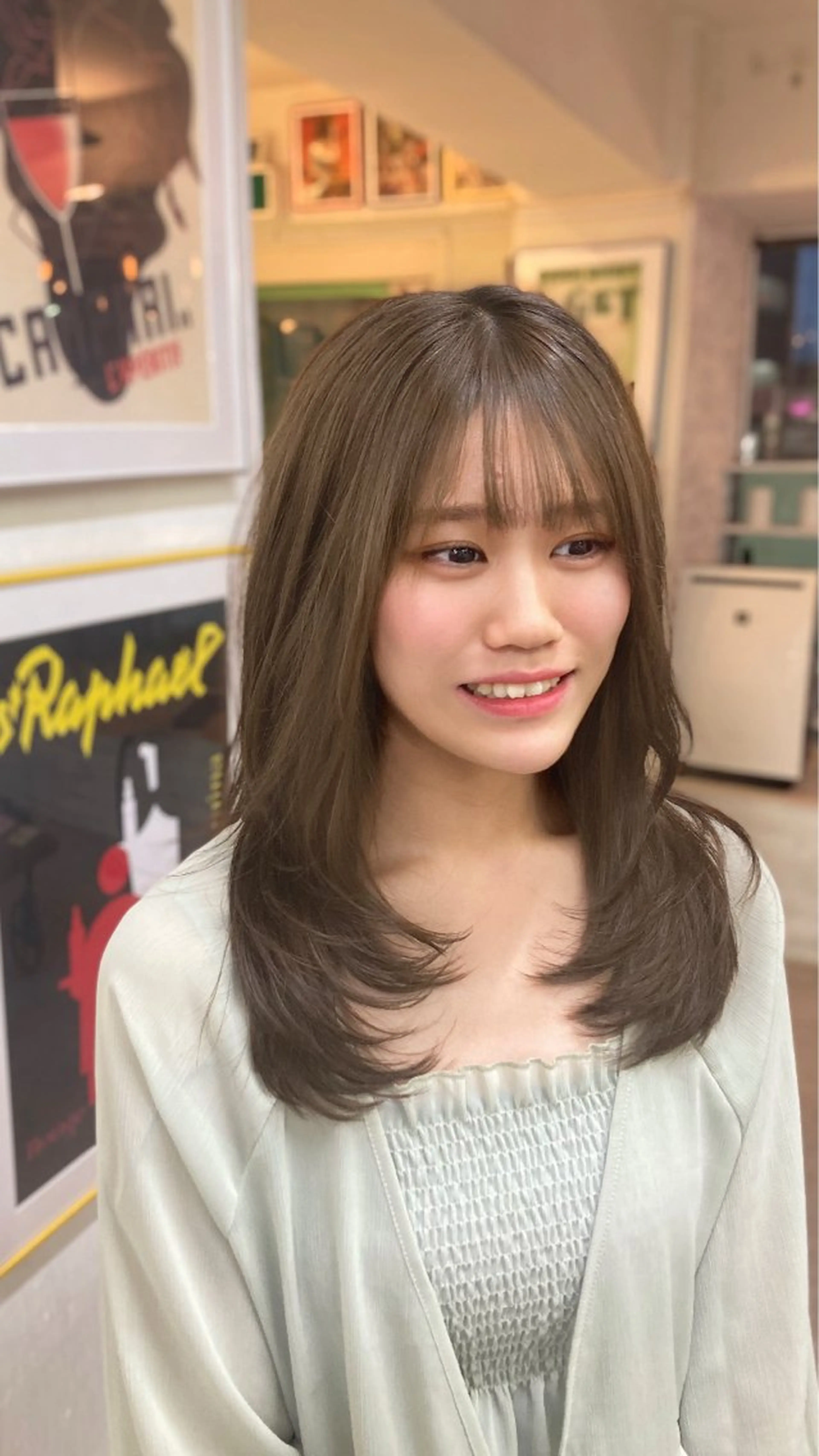 セミロング カラー カット ヘアカラー トリートメント ウルフ/レイヤー エクステ/kokiのヘアスタイル