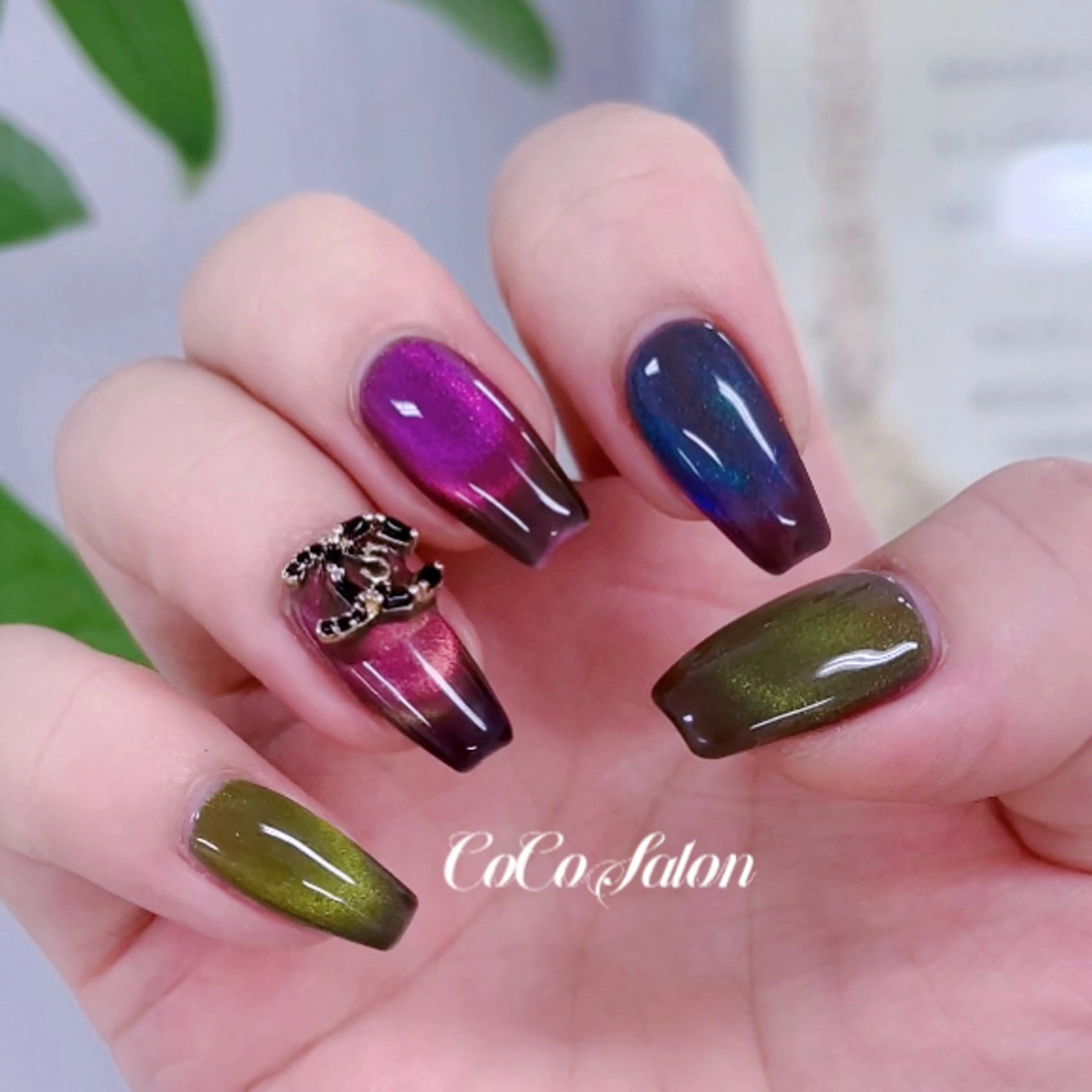 ネイル フレンチネイル マグネットネイル マグネットフレンチ ハンドネイル CoCoSalon ネイル/まつ毛予約のネイルデザイン