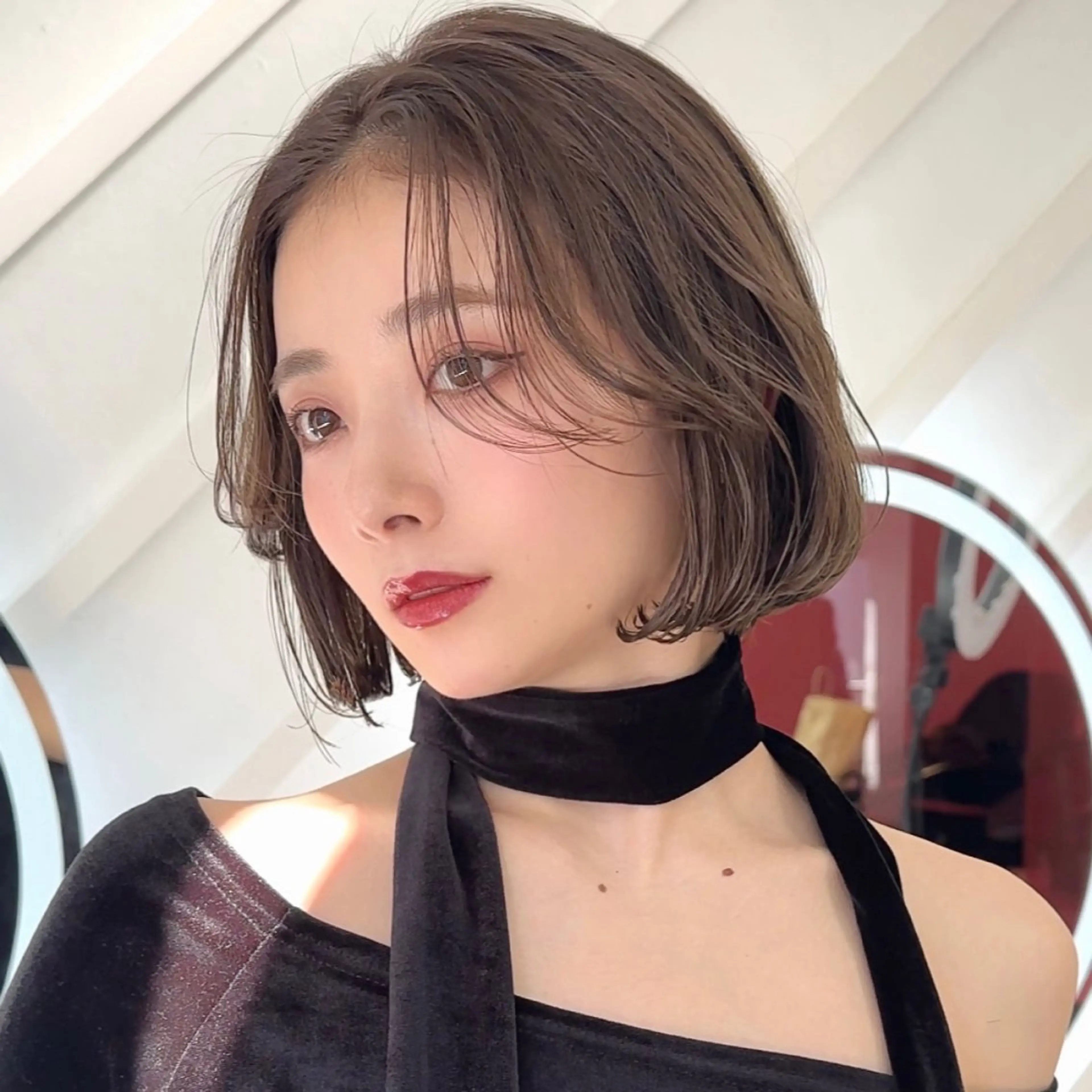 ショート カラー カット ヘアカラー トリートメント 優希/似合わせ/艶 カラー/カット/渋谷のヘアスタイル
