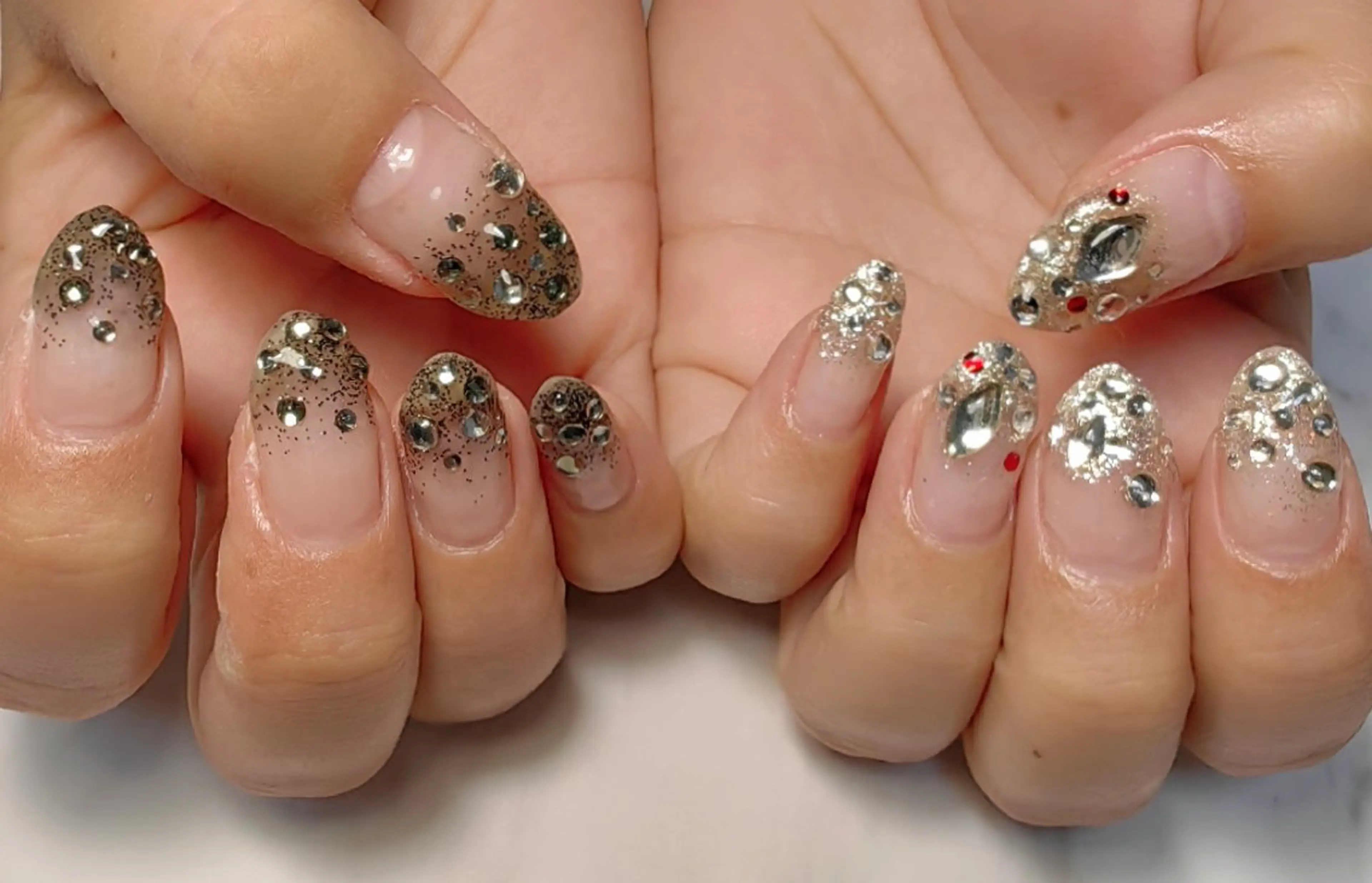 ネイル グラデーション ラメ(グリッター) ラメグラデーション reve あやののネイルデザイン