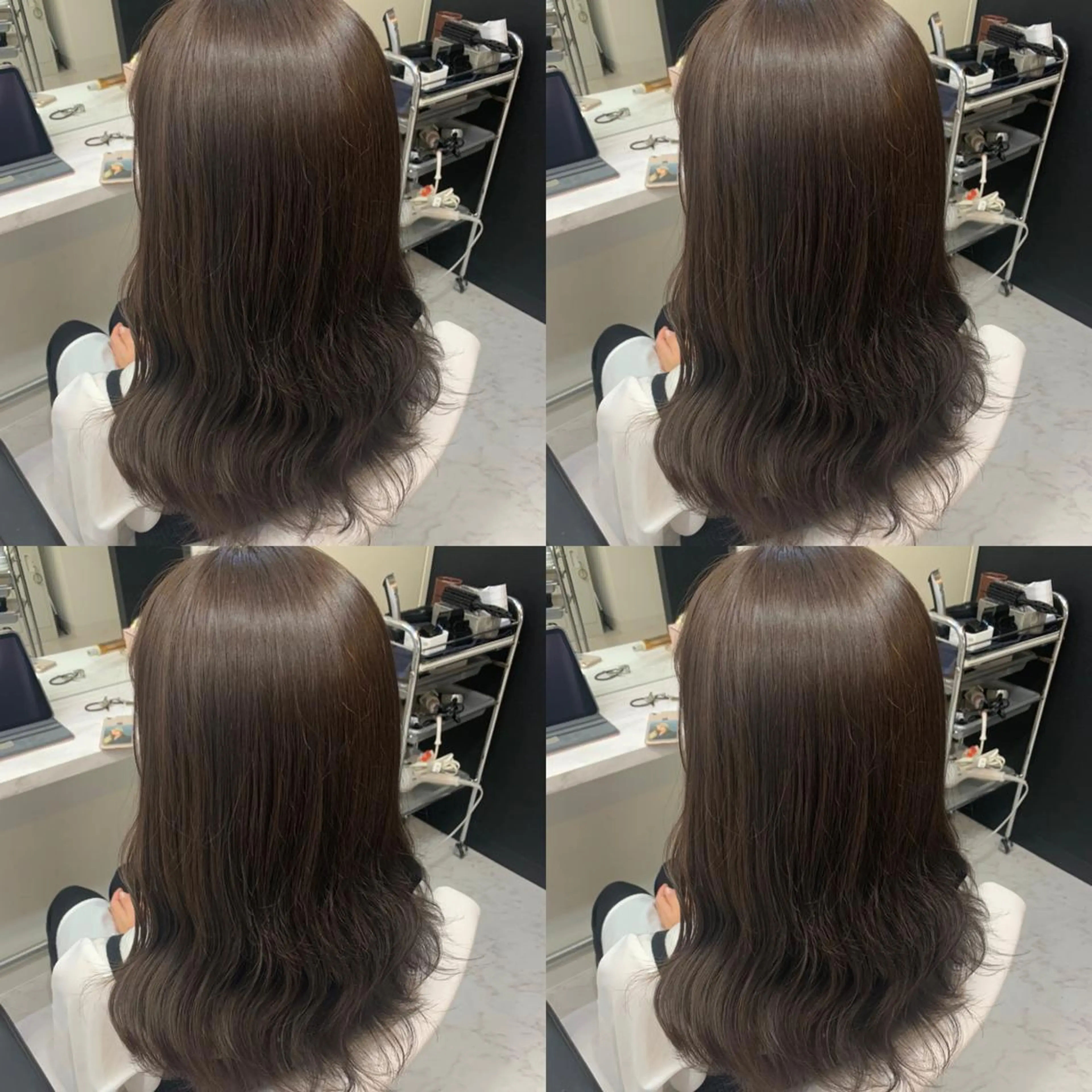 ミディアム カラー アッシュ アッシュグレー カット ヘアカラー トリートメント ✨髪質改善✖︎韓国 レイヤー✨ナカムラのヘアスタイル