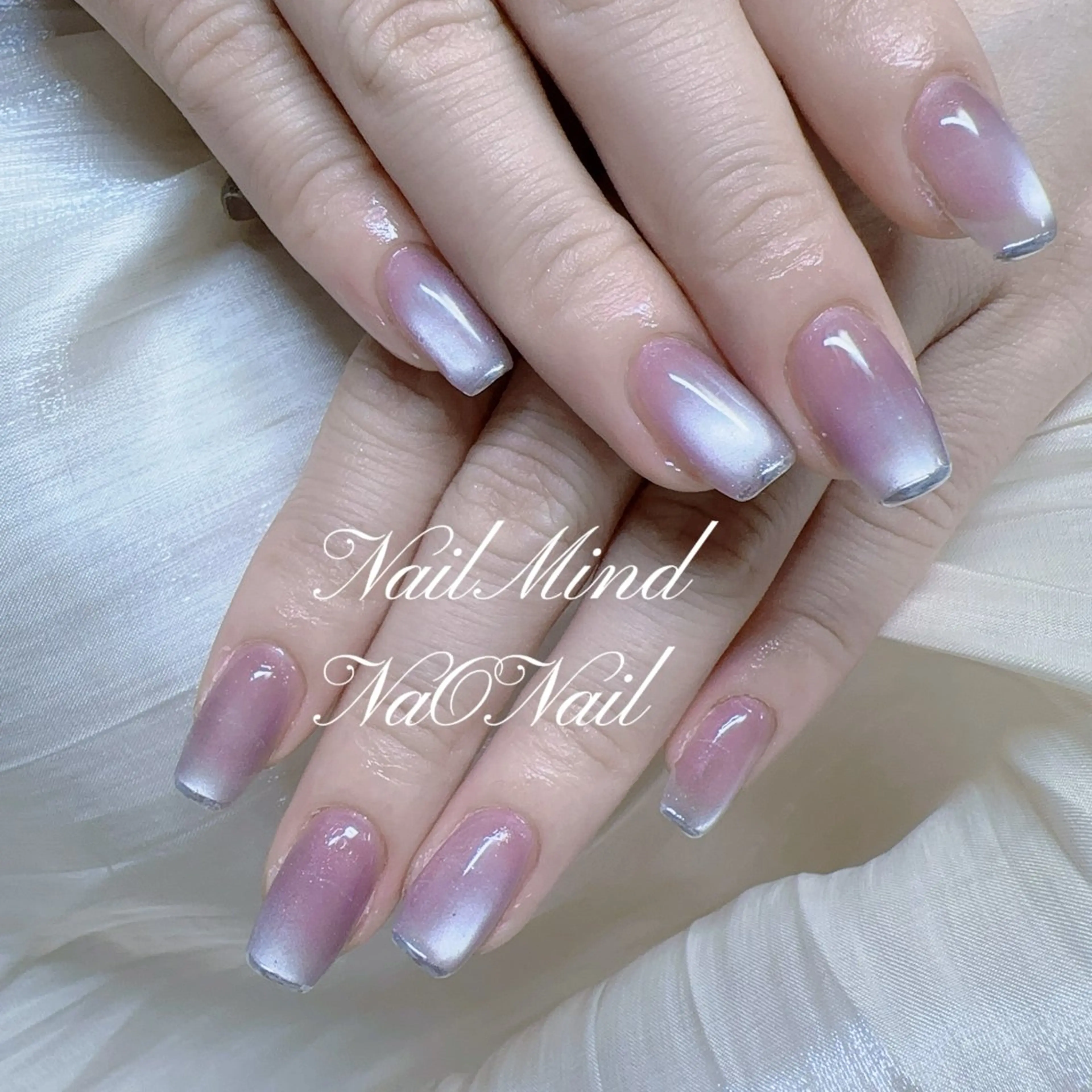 ネイル フレンチネイル ミラーネイル ハンドネイル NaO Nailのネイルデザイン