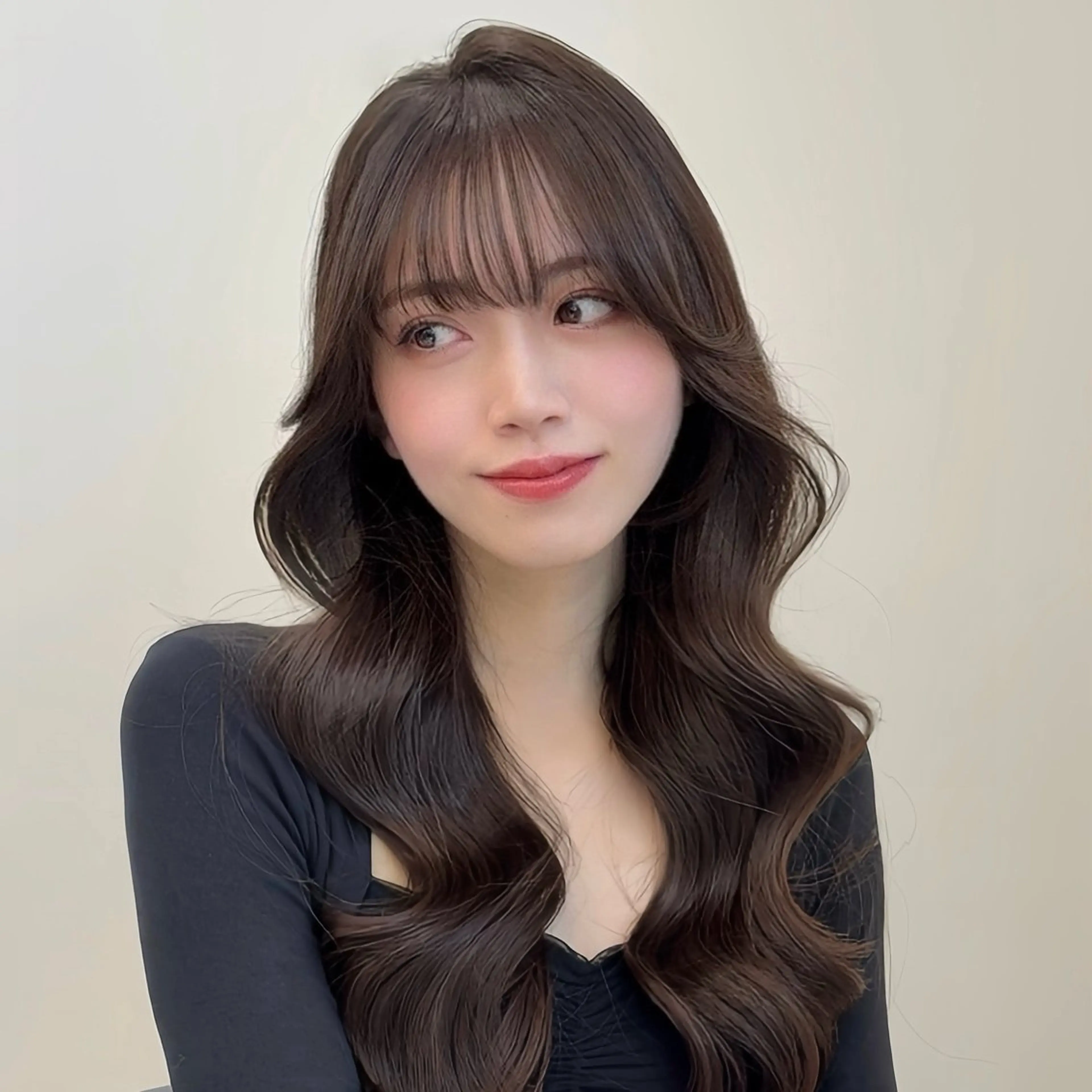 ロング カット ヘアカラー トリートメント 韓国ヘア🤍🇰🇷 🫶🏻吉満のヘアスタイル