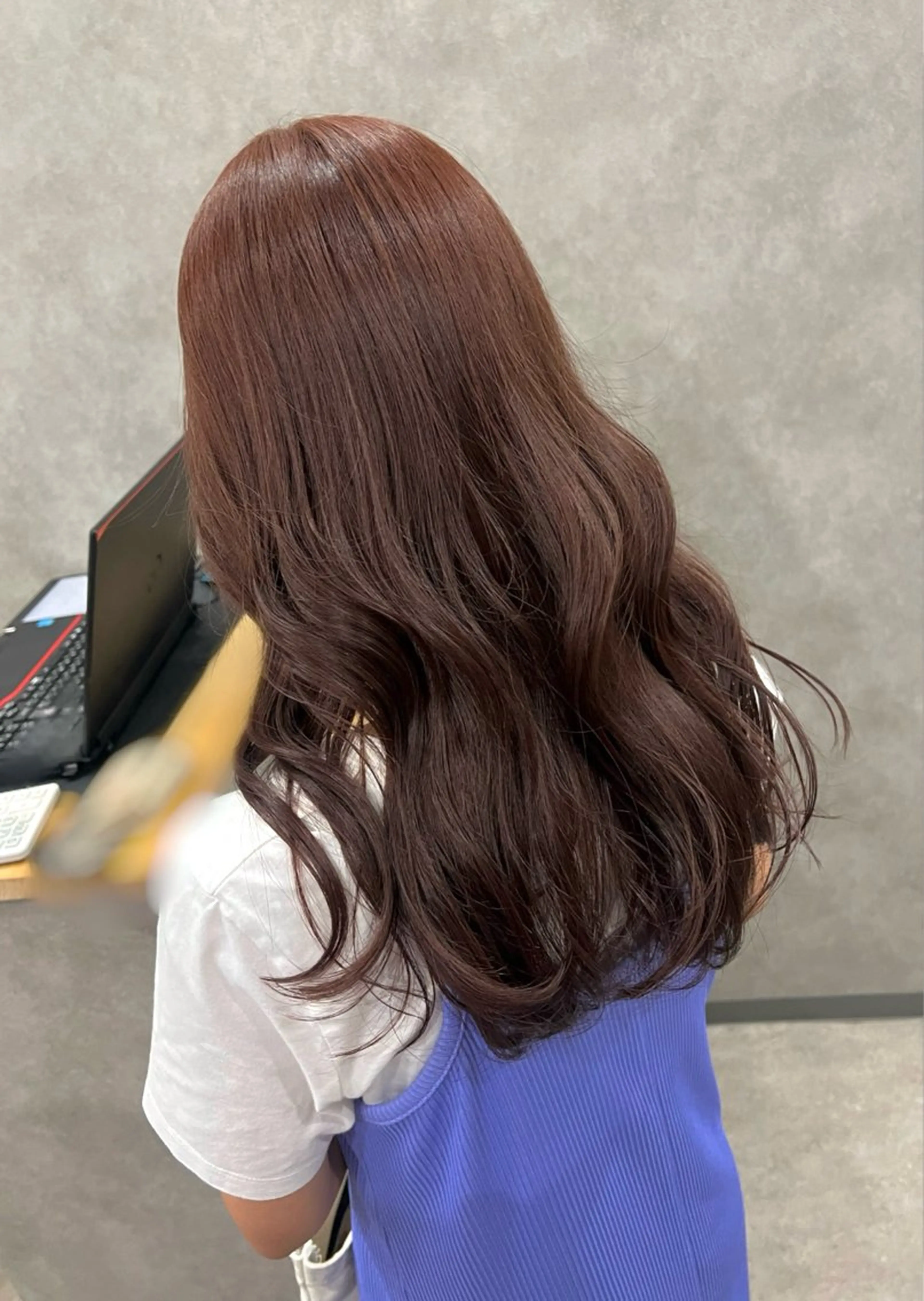 ロング カラー ブラウンカラー ピンクカラー ピンクブラウン カット ヘアカラー トリートメント 🎀🕊RION 🩰のヘアスタイル