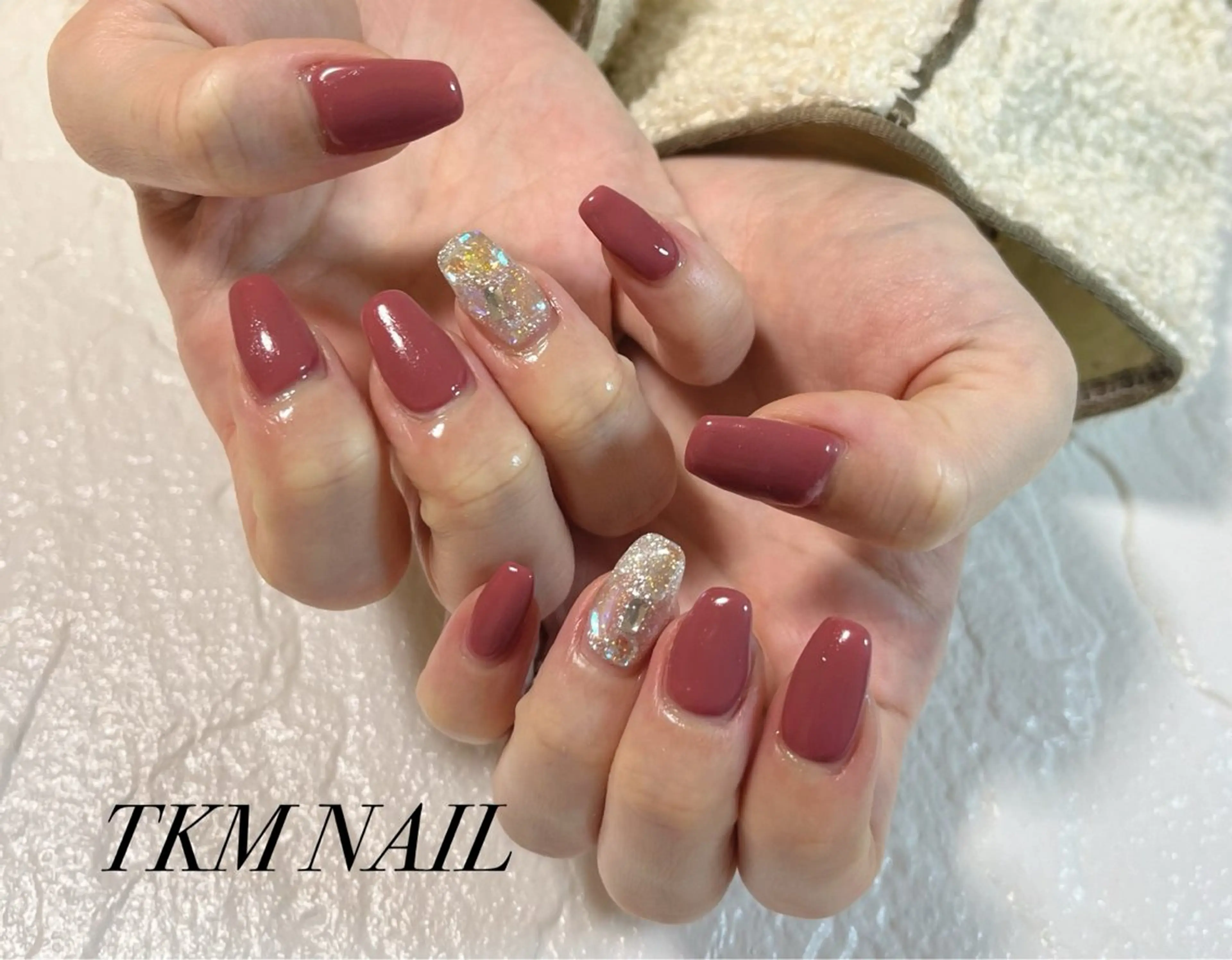 ネイル キラキラネイル ワンカラーネイル シンプルネイル ______ TKM  NAILのネイルデザイン