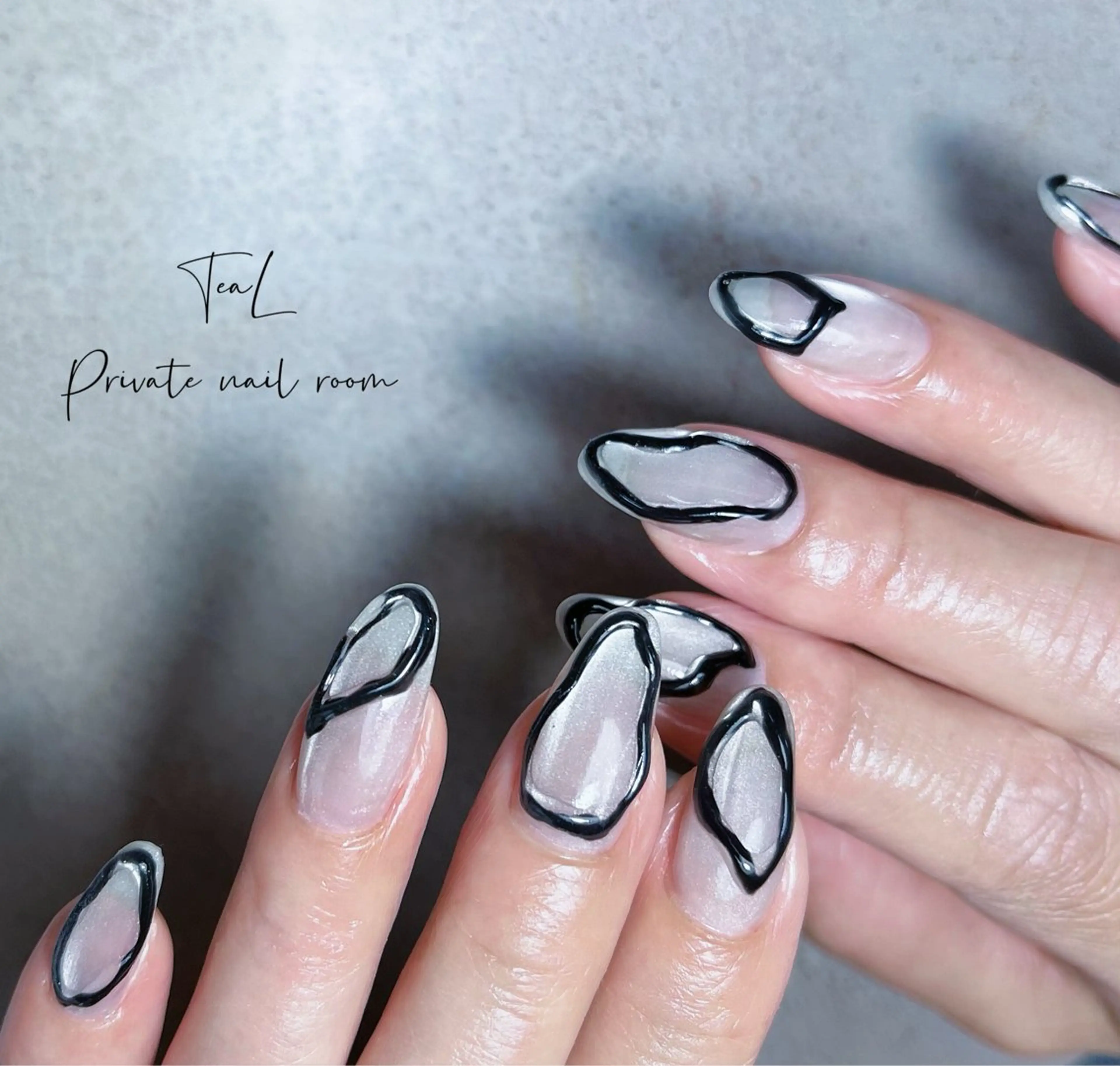 ネイル マグネットネイル ハンドネイル TeaL nailのネイルデザイン