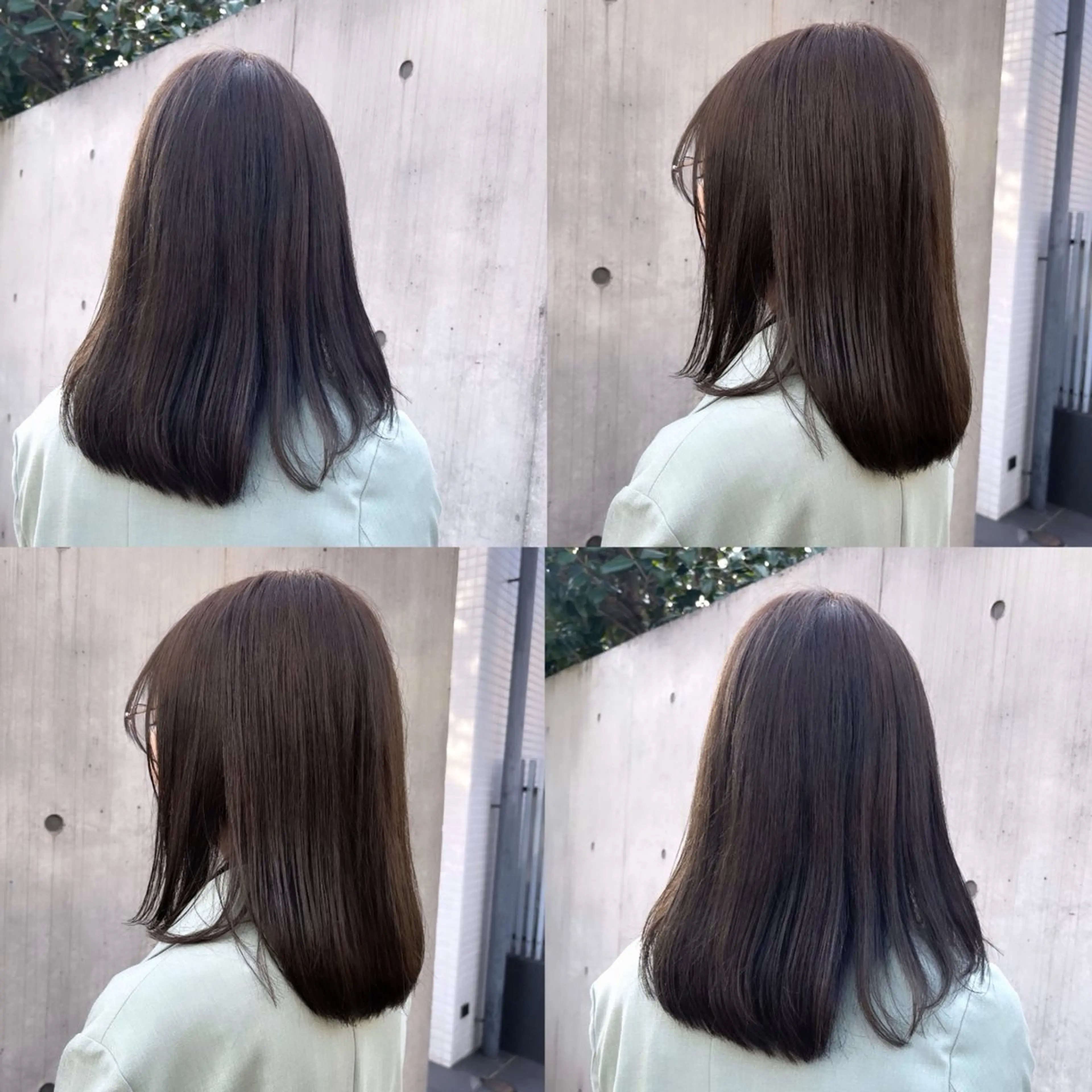 ミディアム カラー ブラウンカラー 透明感カラー グレージュ オリーブブラウン オリーブグレージュ ヘアカラー トリートメント ヘッドスパ ヘアセット カジュアルを女っぽく 𝗮𝘆𝗮𝗰𝗼のヘアスタイル
