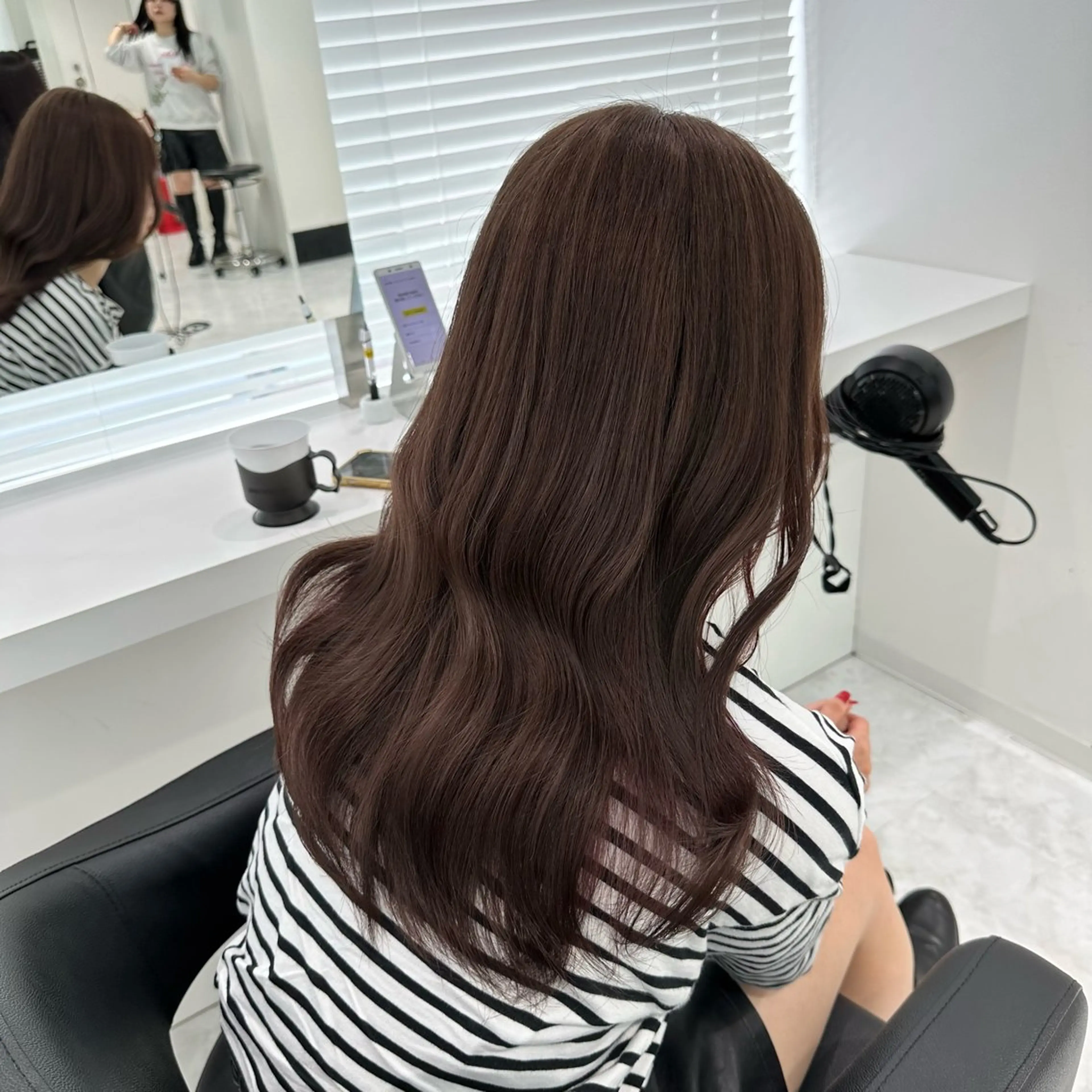 ロング カラー カット ヘアカラー トリートメント ヘッドスパ ヘアセット ♡上品韓国髪♡ブラ ウン/SAYATOのヘアスタイル