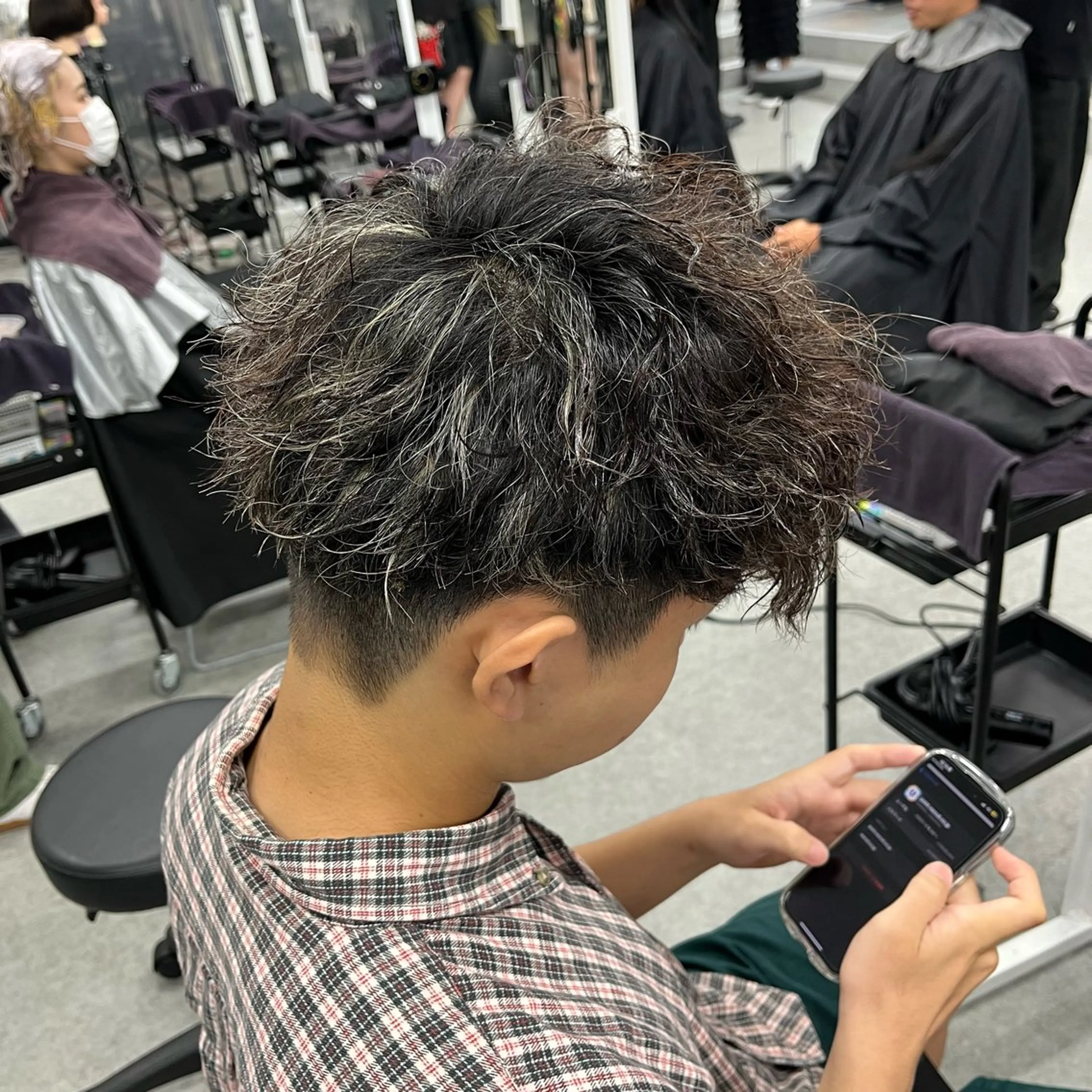 ショート カラー パーマ メンズ カット パーマ ヘアセット 🔥スパイキー 特化🔥菊水皐暉🔥のヘアスタイル