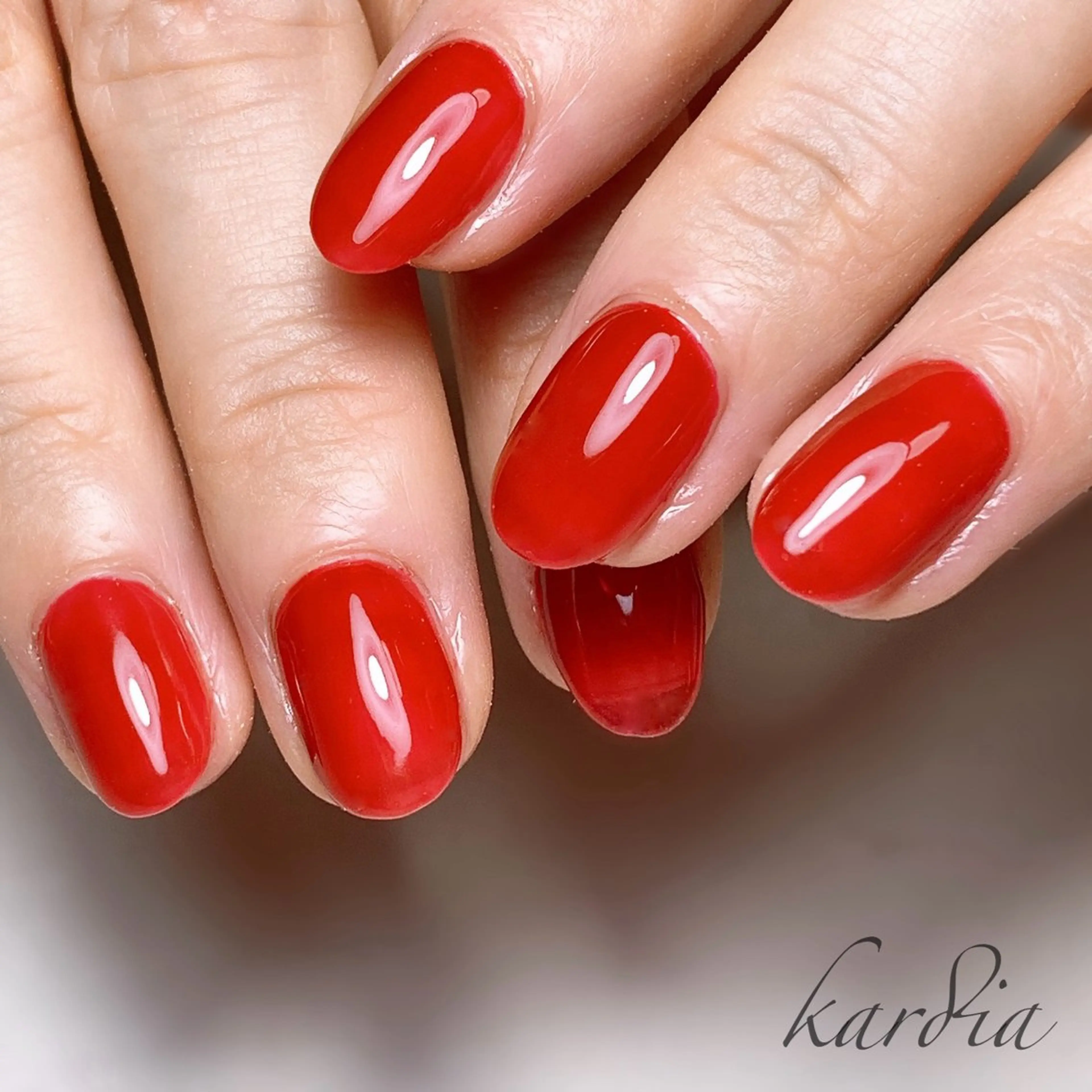 ネイル ハンドネイル καρδιά -ｶﾙﾃﾞｨｱ-のネイルデザイン