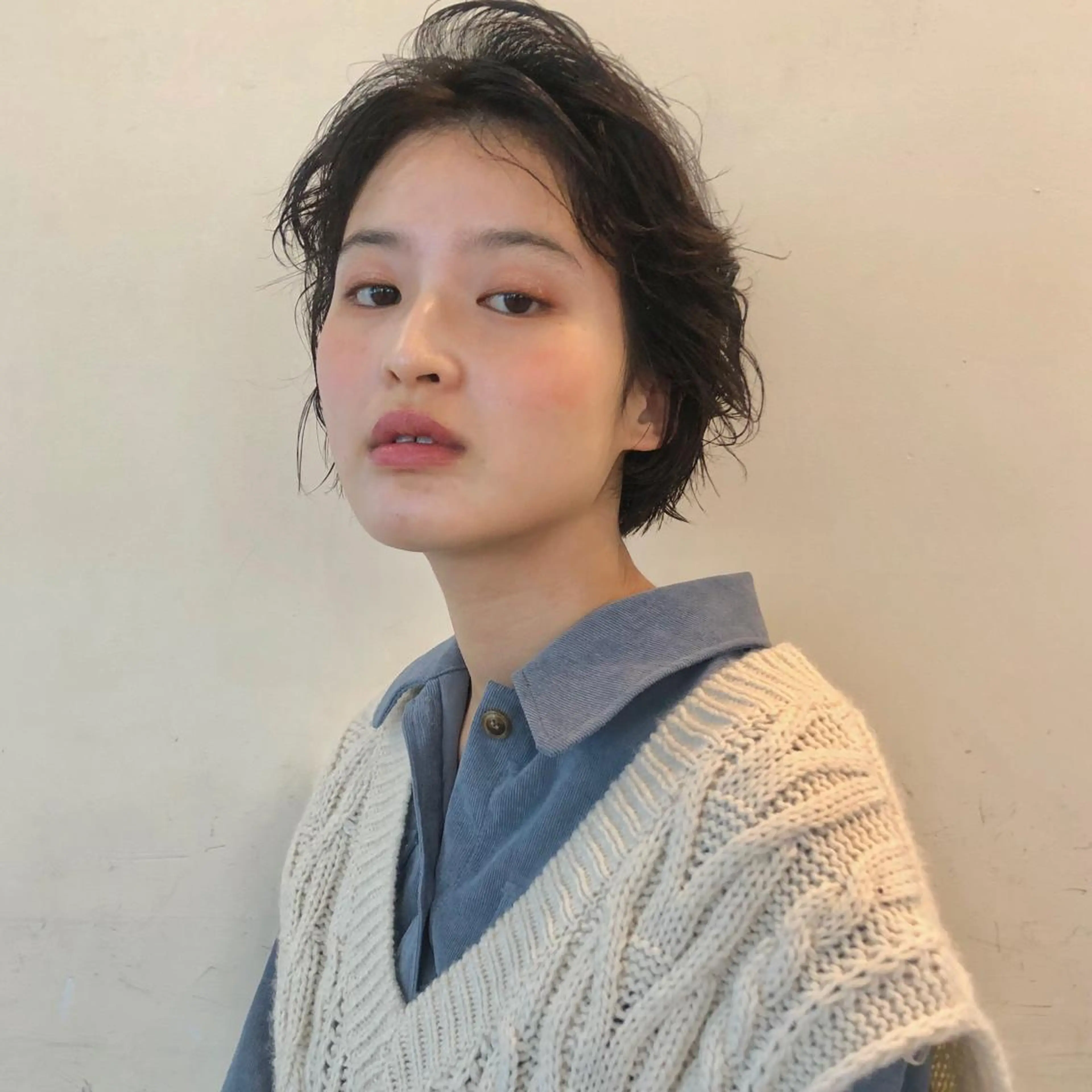 ショート くせ毛 かきあげバング ショートヘア youres hair 神楽坂はなれ店所属・飯田橋神楽坂＊個室 髪質改善hitomiのヘアスタイル
