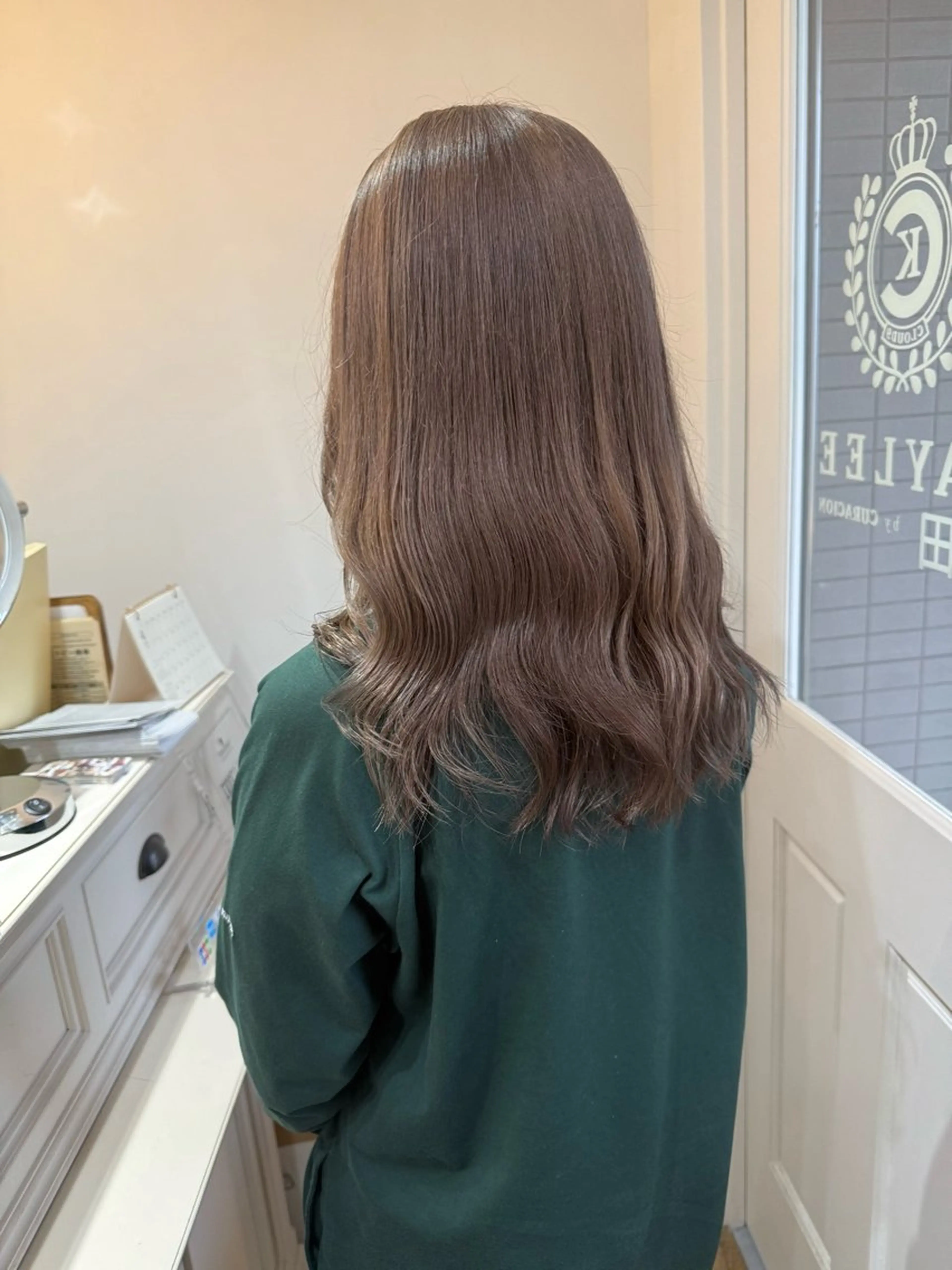 セミロング カラー カット ヘアカラー トリートメント Risa🐈‍⬛/ グレージュ/透明感のヘアスタイル