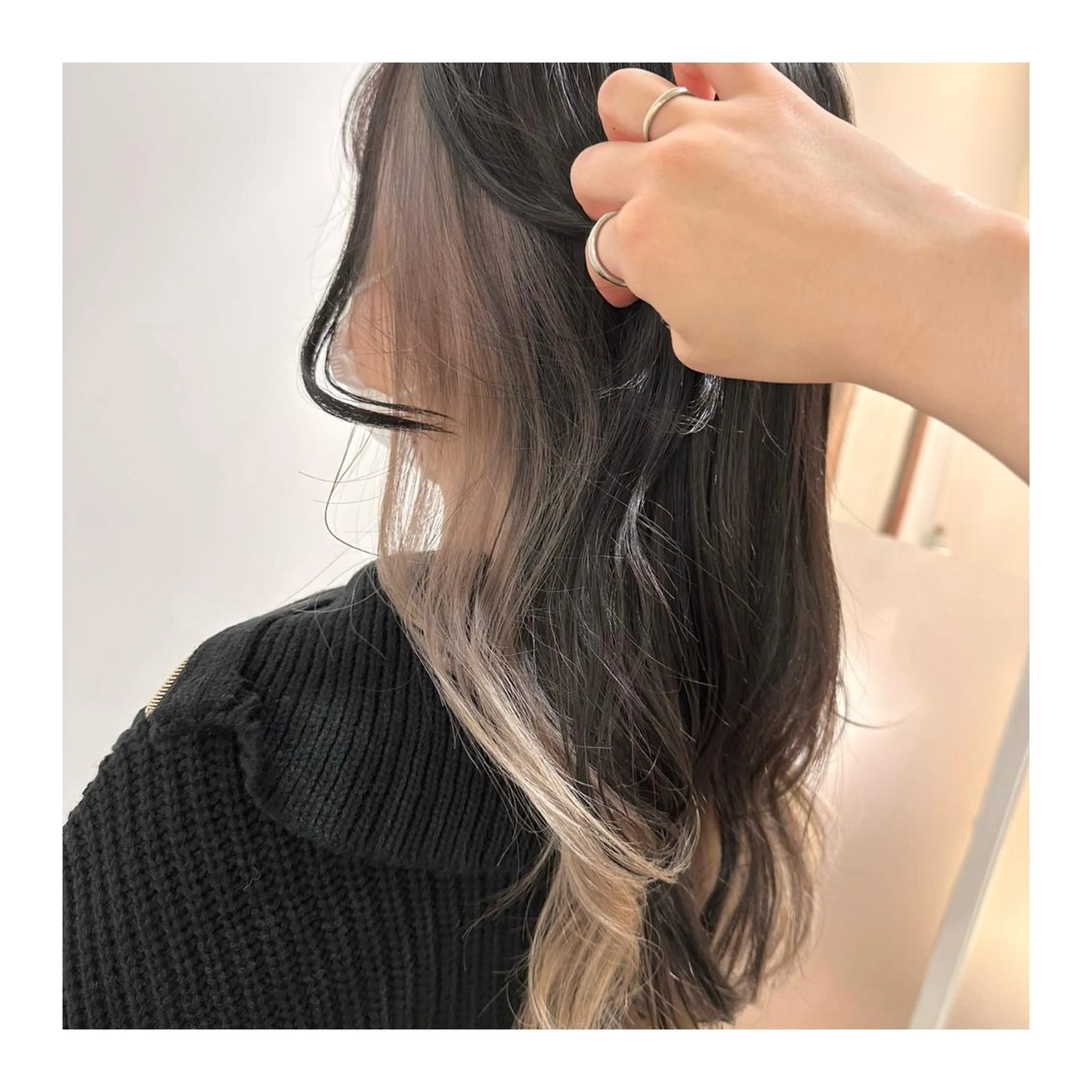 ロング カラー ヘアカラー あべ ゆうかのヘアスタイル