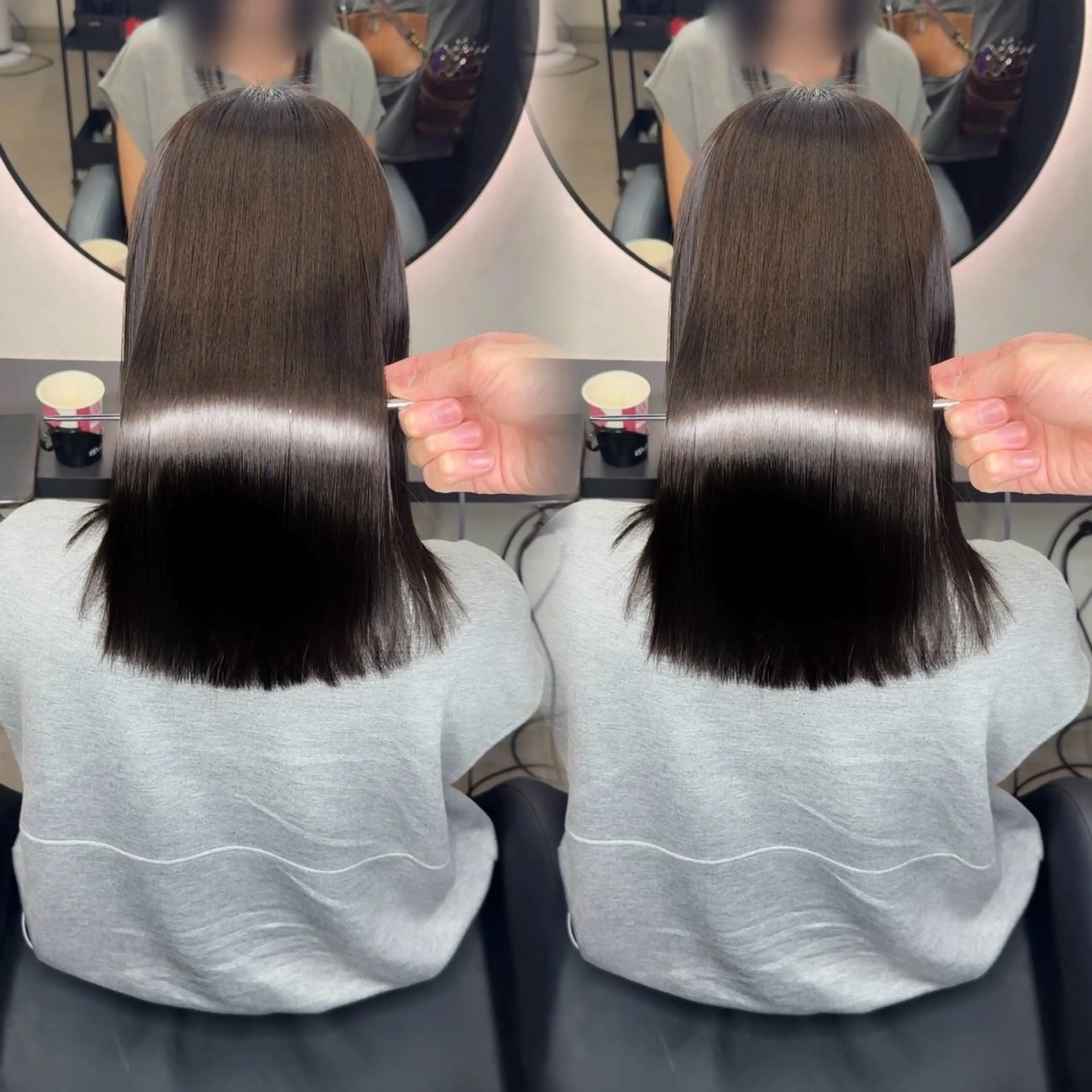 セミロング カラー ヘアアレンジ カット ヘアカラー 縮毛矯正 新宿 /髪質改善/ 縮毛矯正/ヒュウガのヘアスタイル
