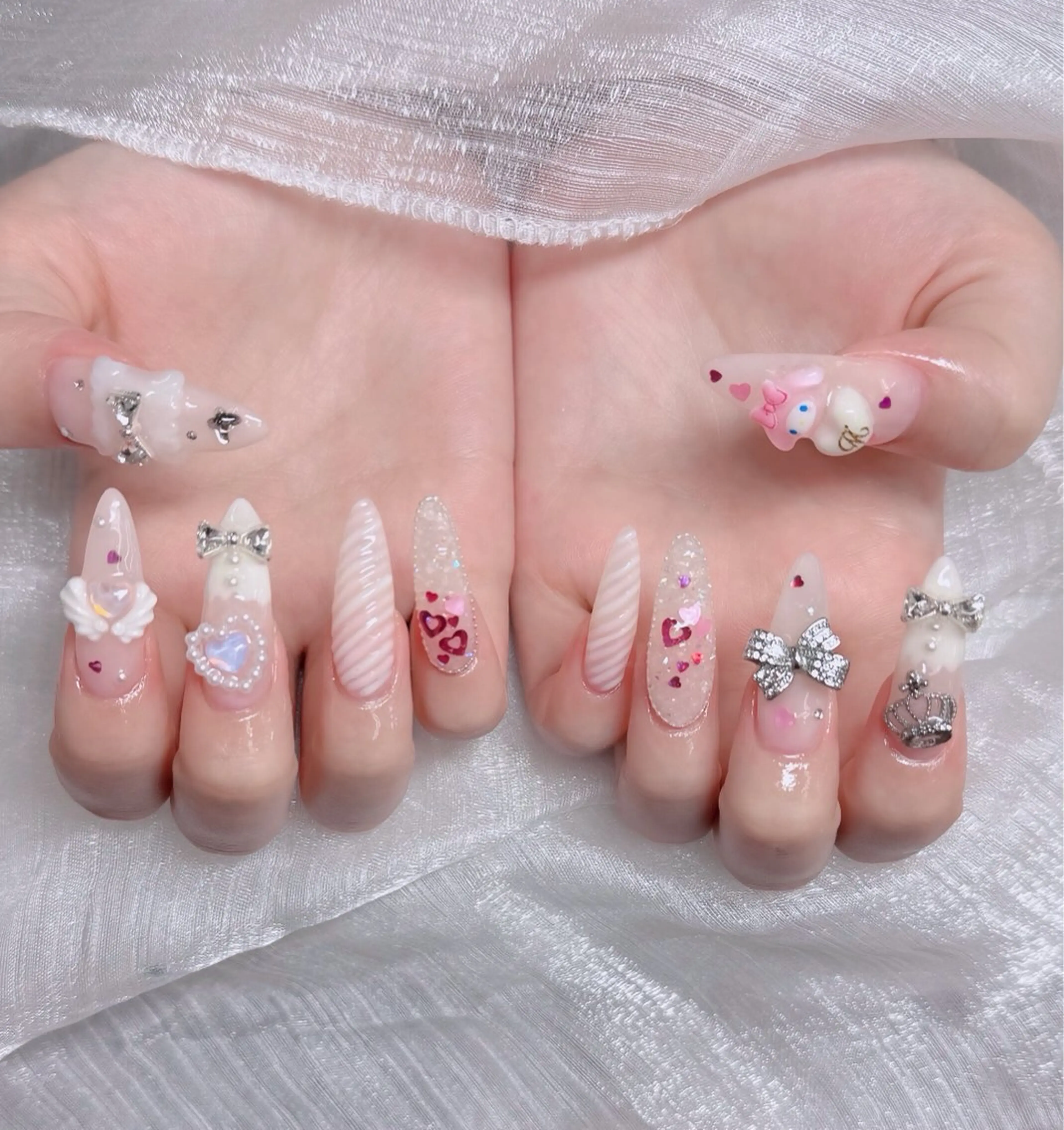 ネイル アートネイル 成人式 ジェルネイル ニュアンスネイル 夏ネイル ハンドネイル H.baby Nai Salon所属・neco H.babynailのネイルデザイン