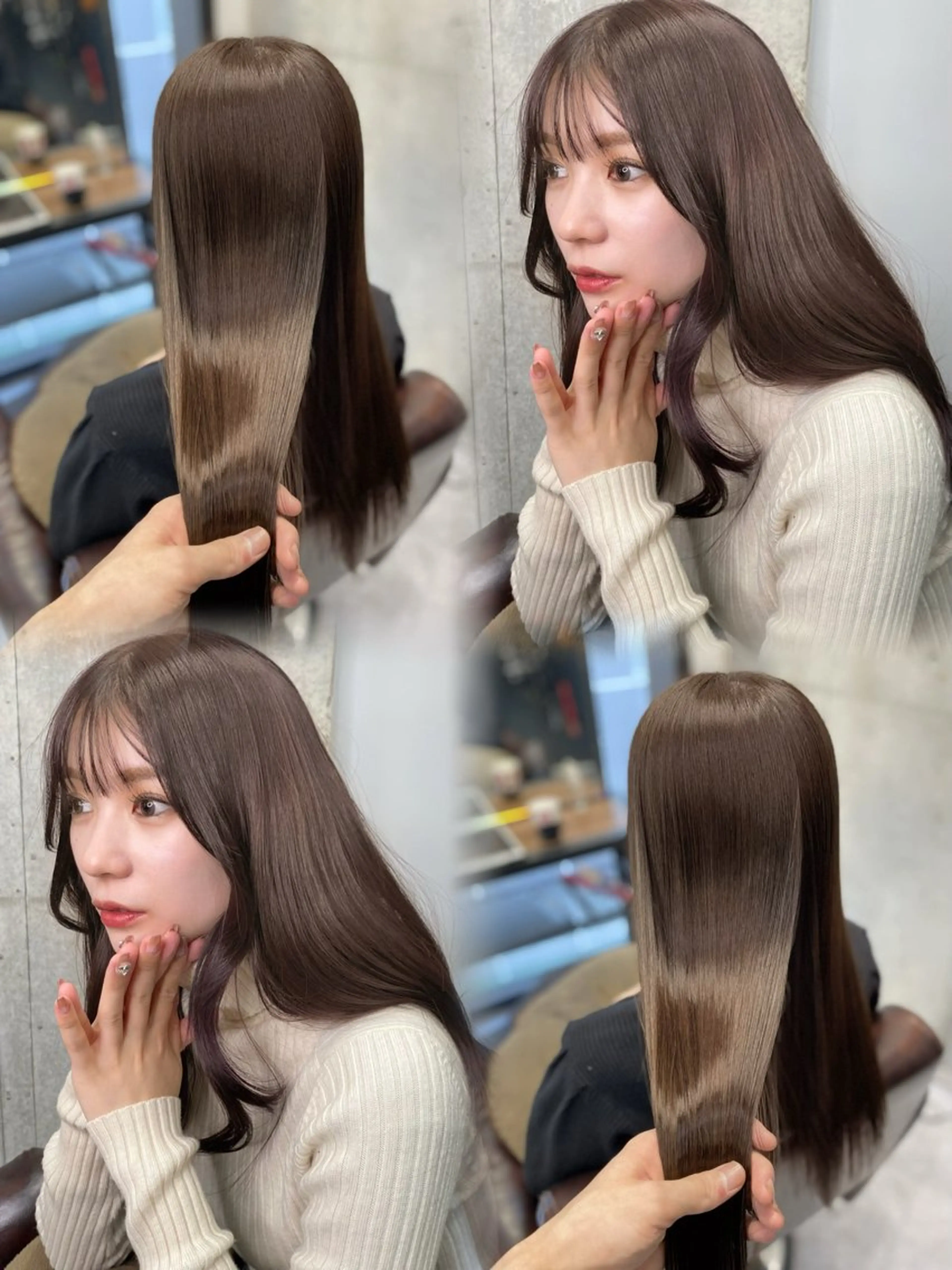 ロング カット トリートメント 韓国風/ワンホンヘア 髪質改善/MaCoのヘアスタイル