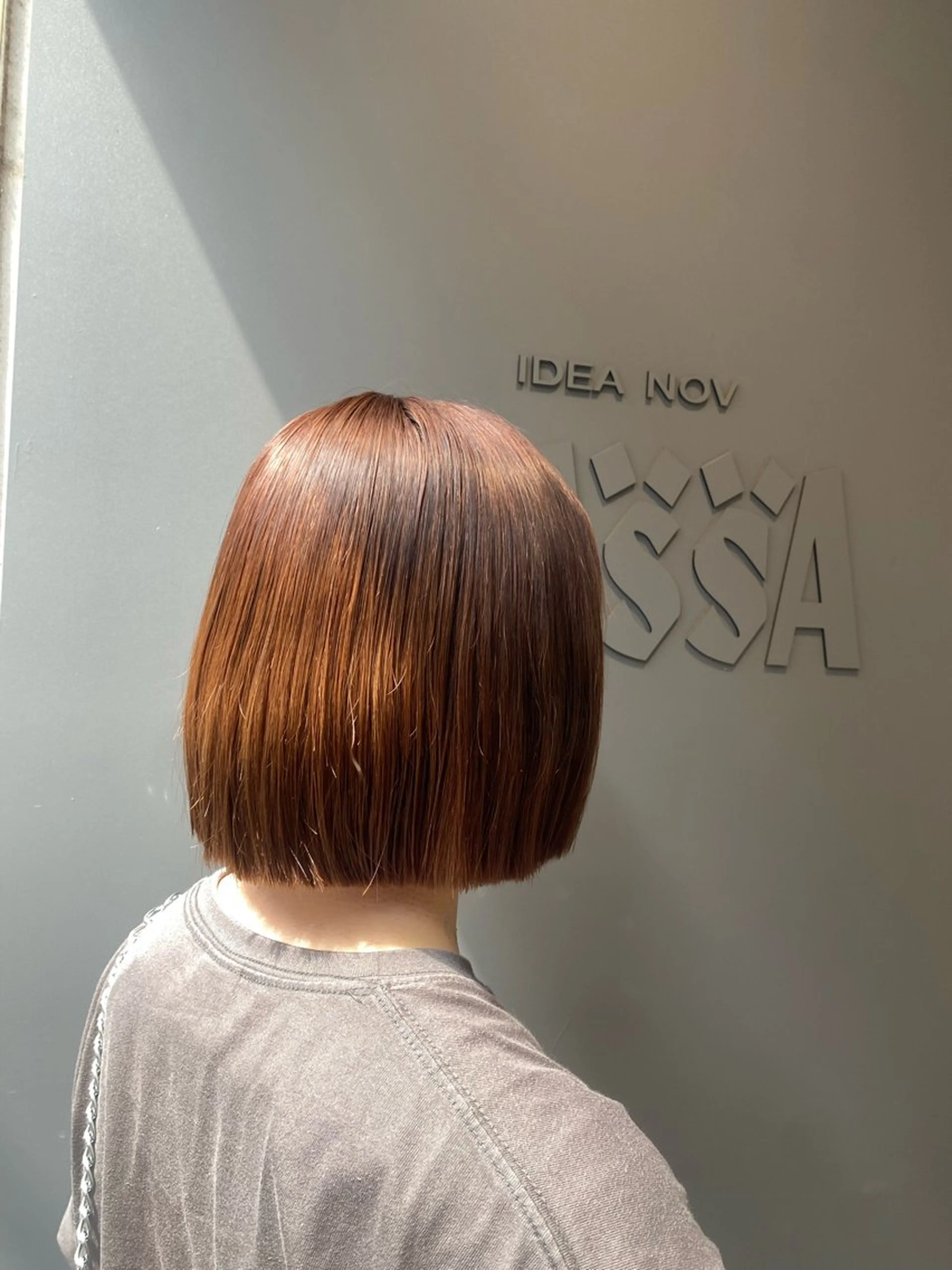 ショート 切りっぱなしボブ ボブ 艶カラー/パーマ まりん🌟のヘアスタイル