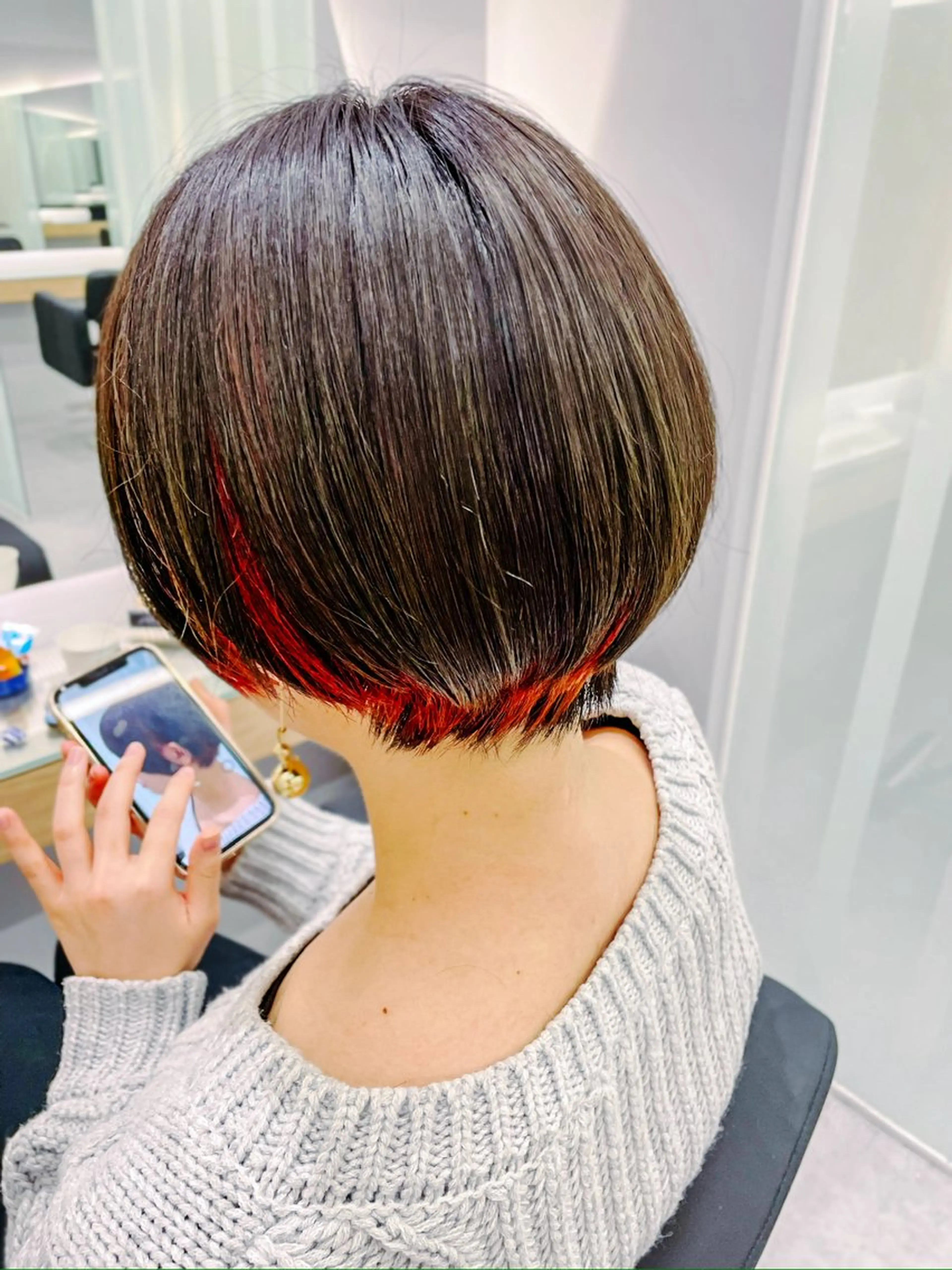 ショート カラー インナーカラー レッドカラー 中西 将🌈"たすく"のヘアスタイル