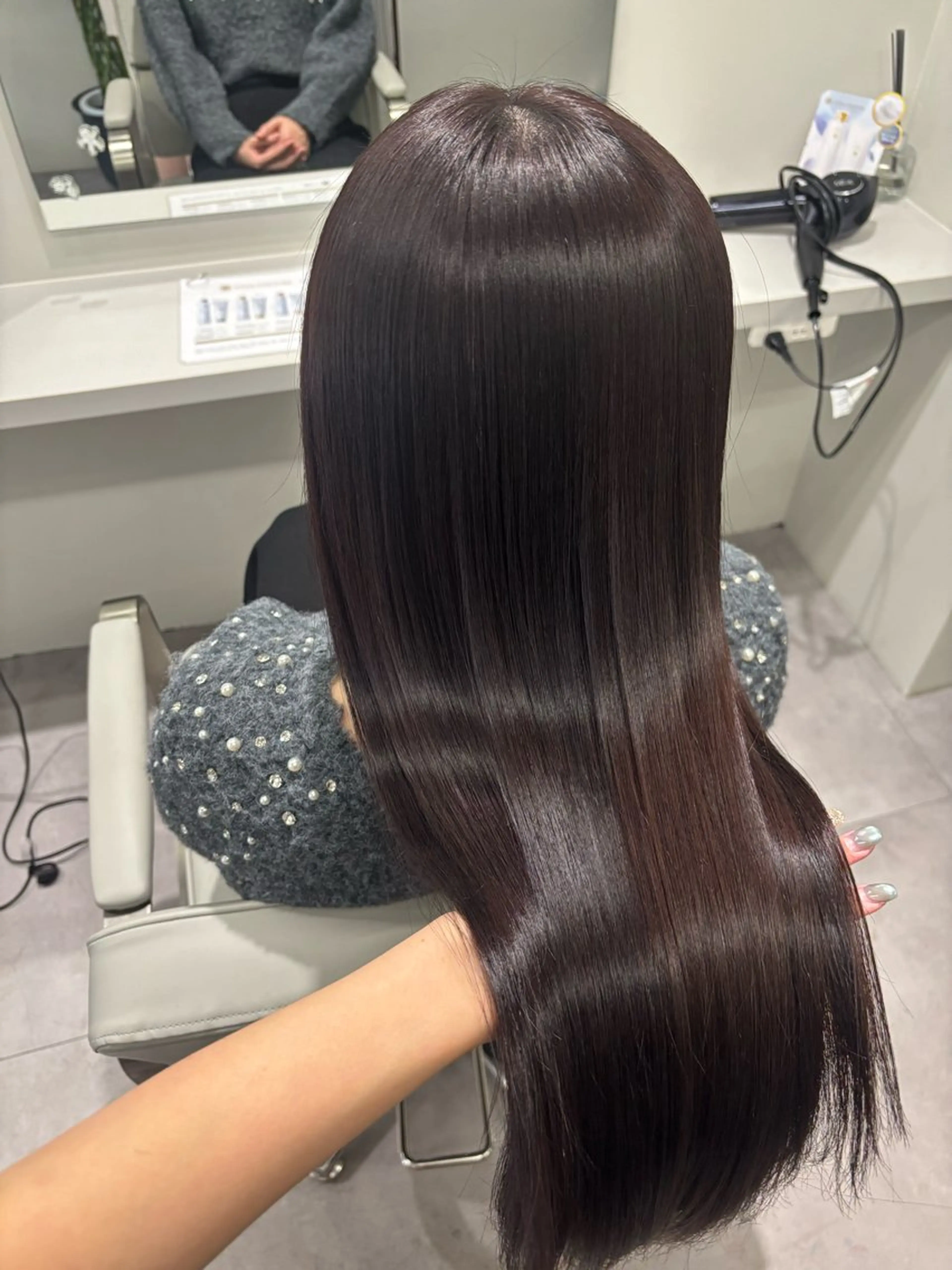 ロング カット ヘアカラー 縮毛矯正 トリートメント hina /髪質改善/カラーのヘアスタイル