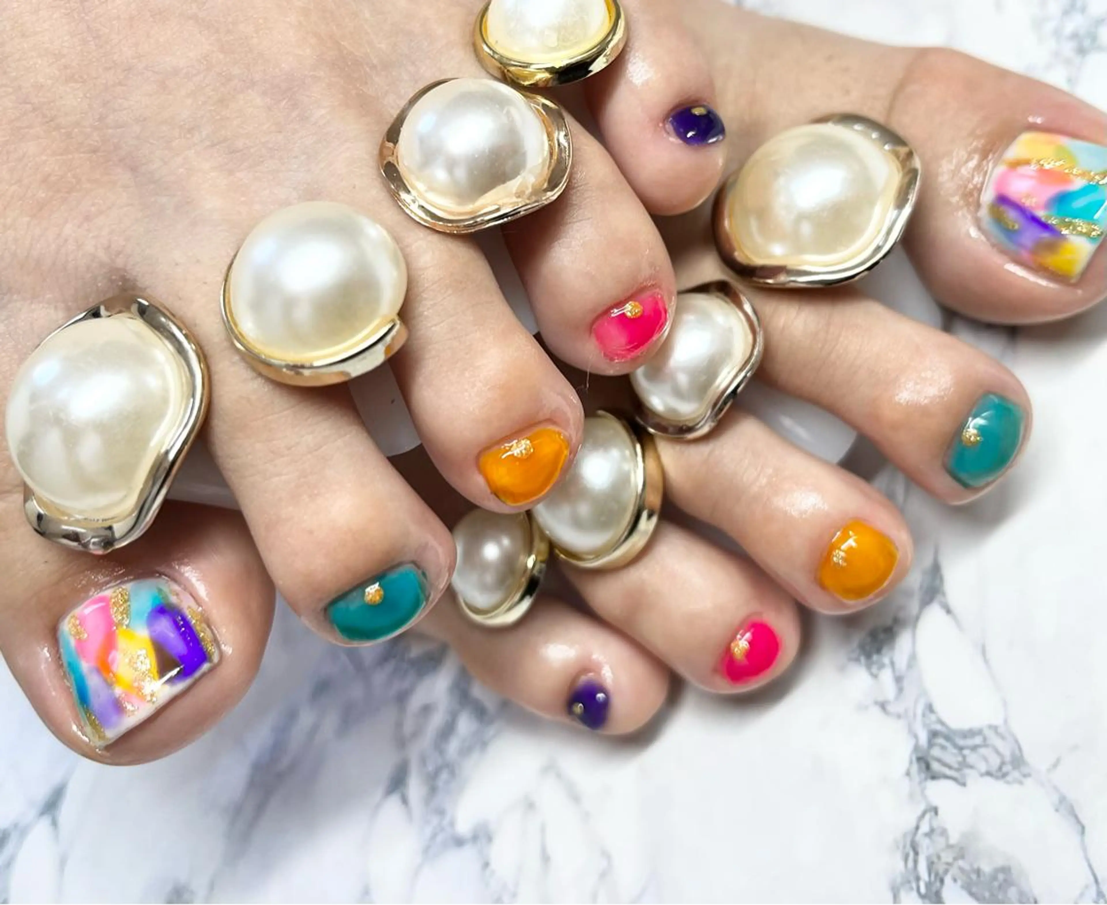 ネイル フットネイル 夏ネイル Rosa NAILのネイルデザイン