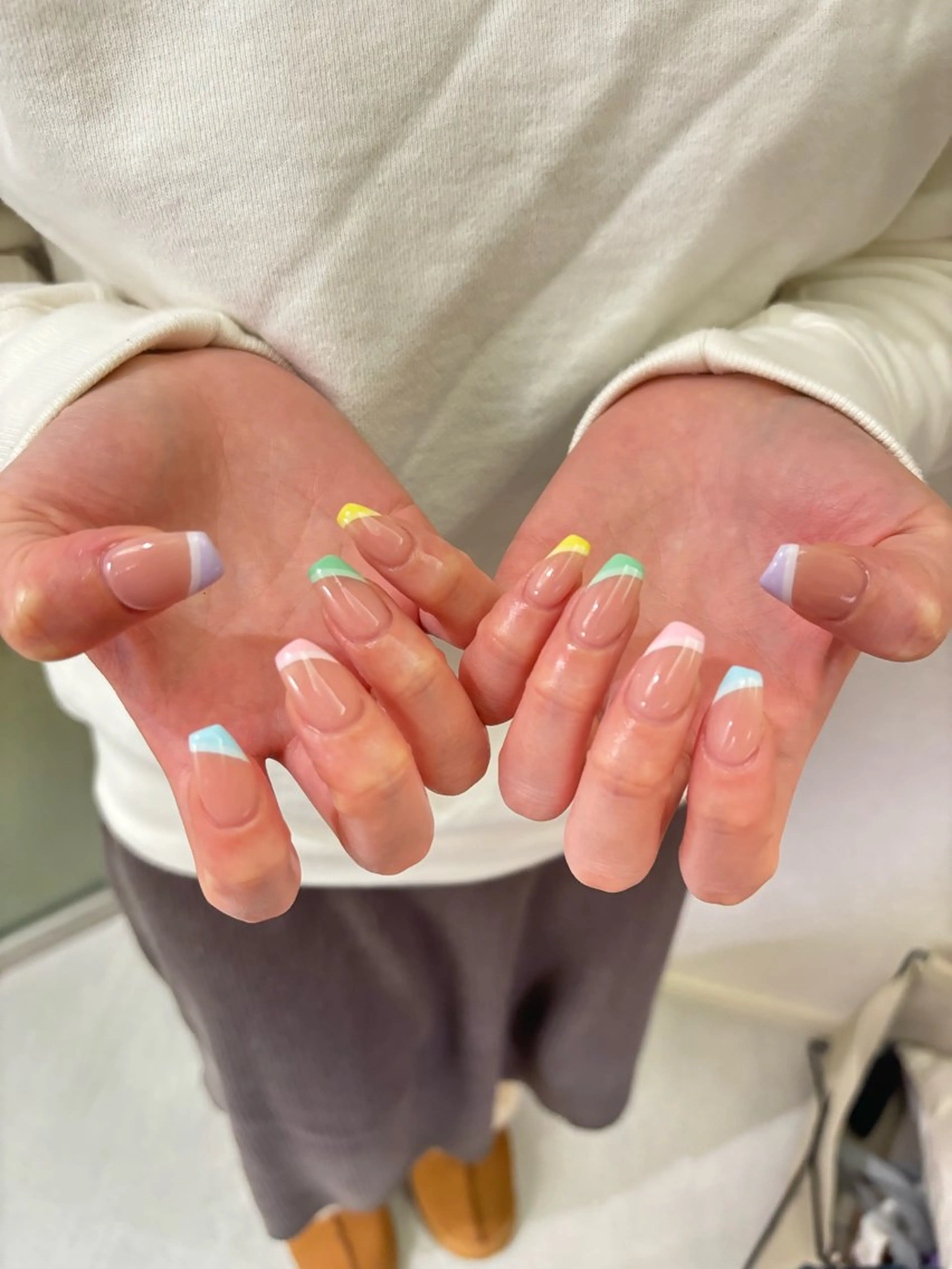 ネイル フレンチネイル ハンドネイル LINA『鍋島店』 licca nailのネイルデザイン