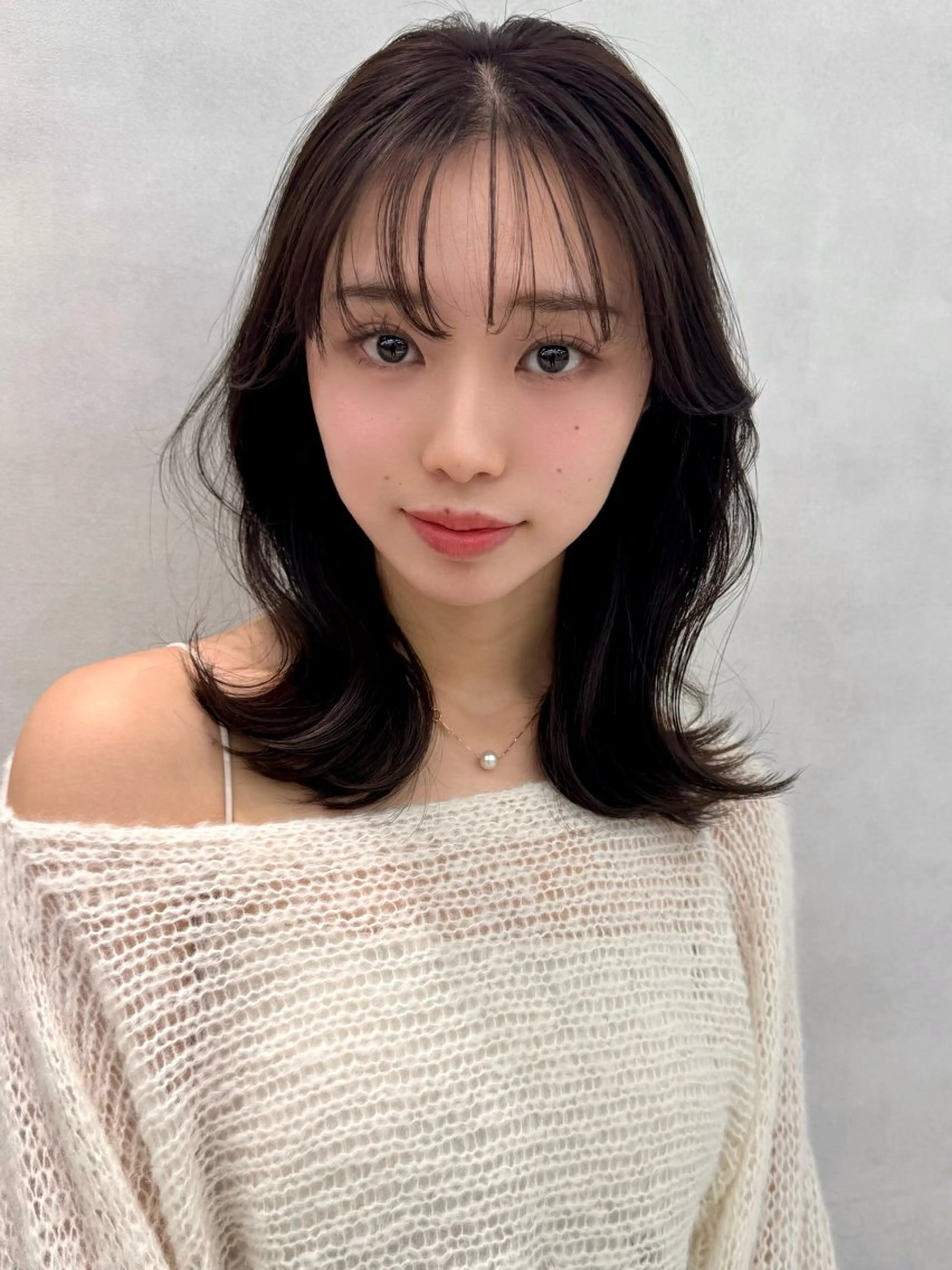 ミディアム カラー ミディアムレイヤー ブラウンカラー レイヤーカット カット ヘアカラー 🇰🇷韓国ヘア🤍 副店長/栗田のヘアスタイル