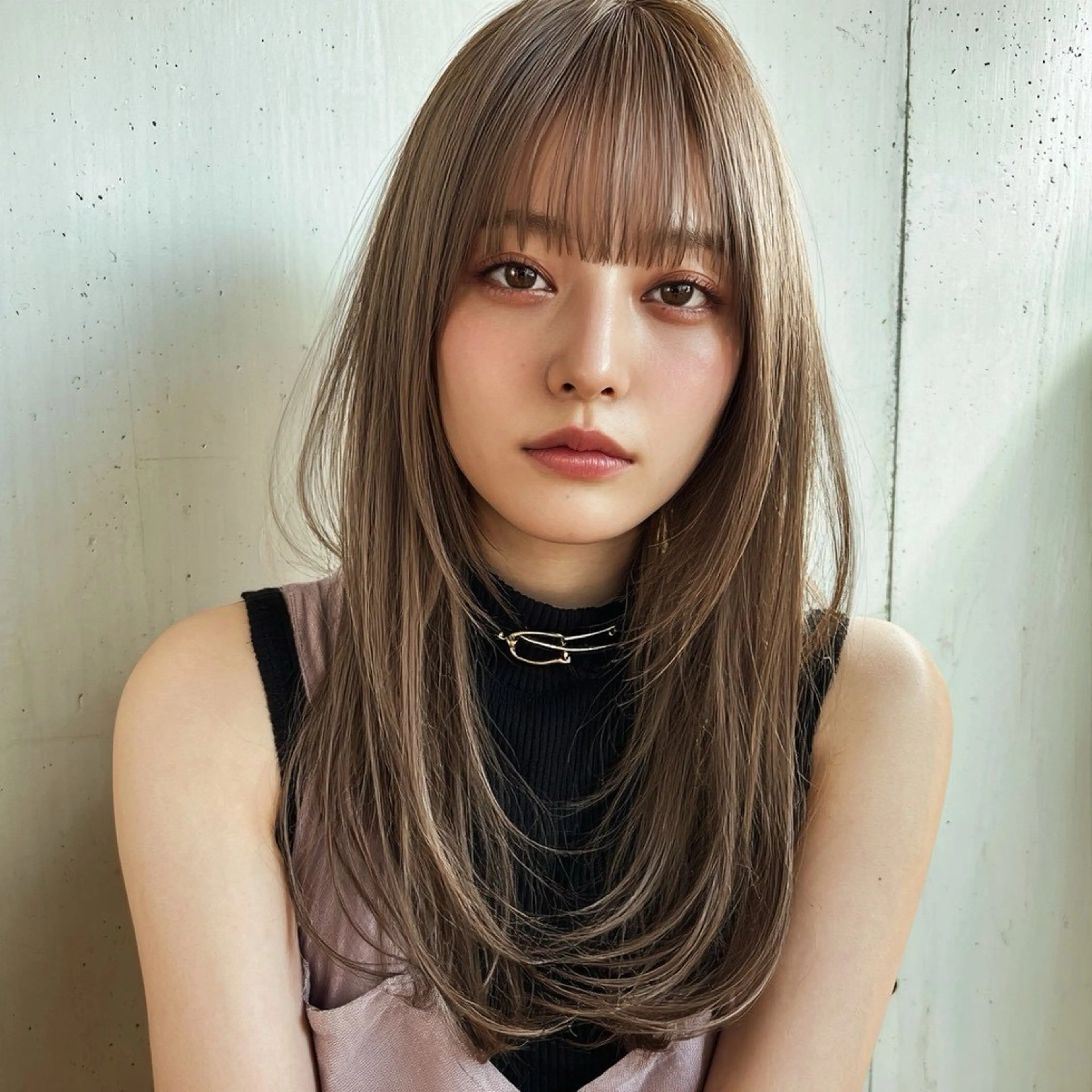 セミロング カラー 透明感カラー レイヤーカット 似合わせカット カット ヘアカラー ヘアセット💘 似合わせカラーのヘアスタイル