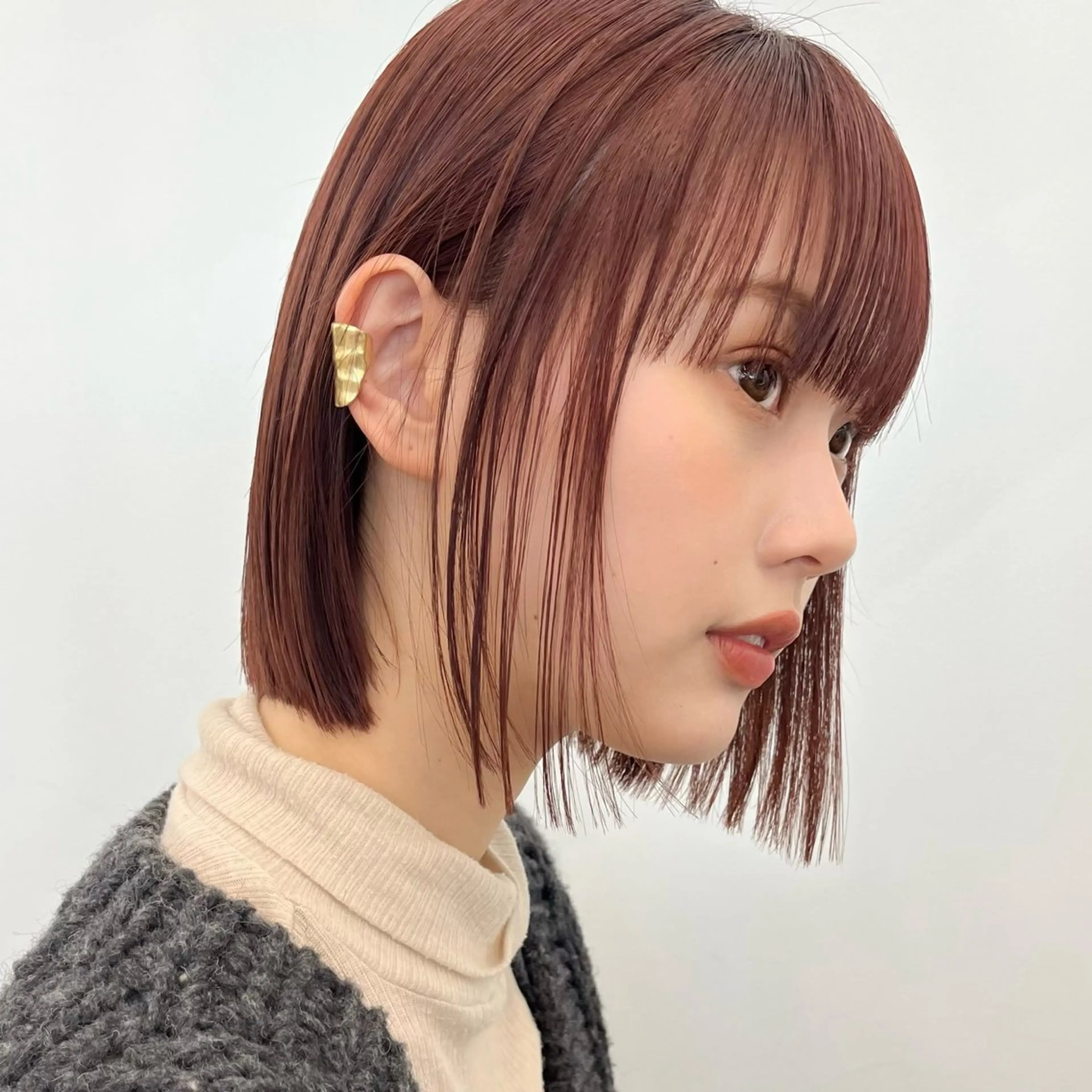ショート カラー ヘアカラー トリートメント 暖色/艶髪/ボブ/ ミディアム/Ayaのヘアスタイル
