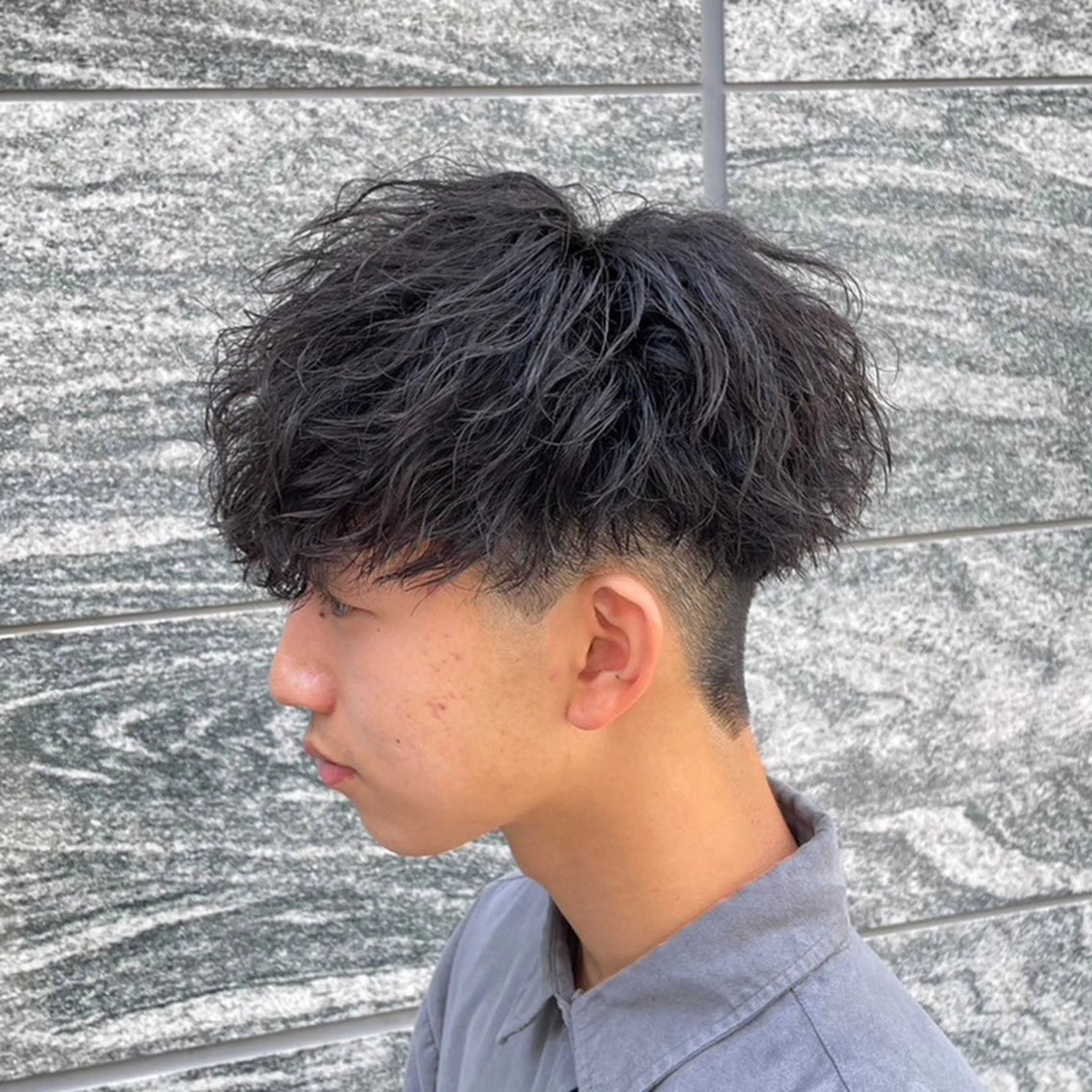 ショート パーマ ヘアアレンジ メンズ 髪質改善 トリートメント 川合 智之のヘアスタイル