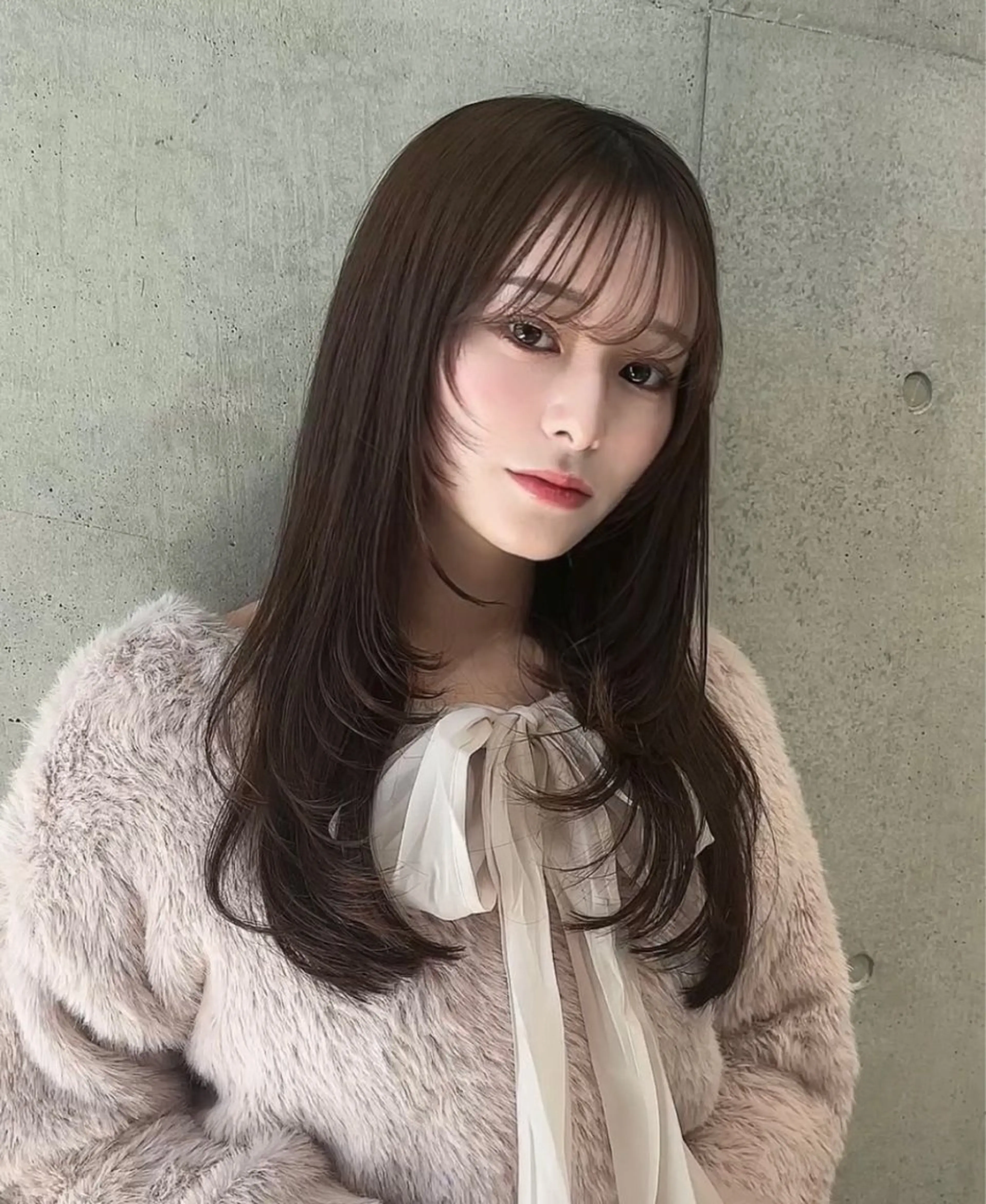 ロング カラー パーマ カット ヘアカラー トリートメント レイヤー/グレージュ 赤み消し/コウスケのヘアスタイル