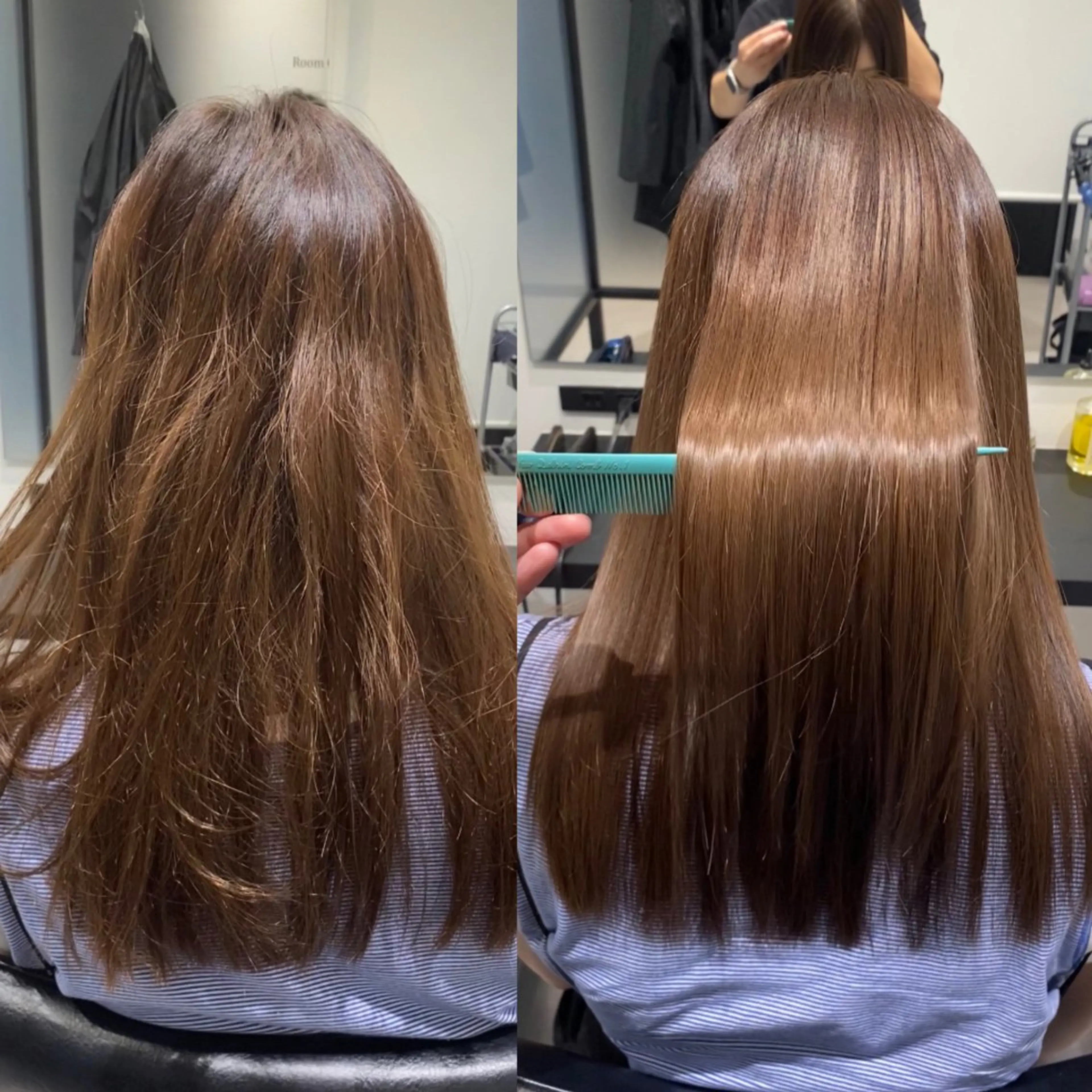 セミロング カット ヘアカラー トリートメント 髪質改善水素TR× レイヤーカット/熊澤のヘアスタイル