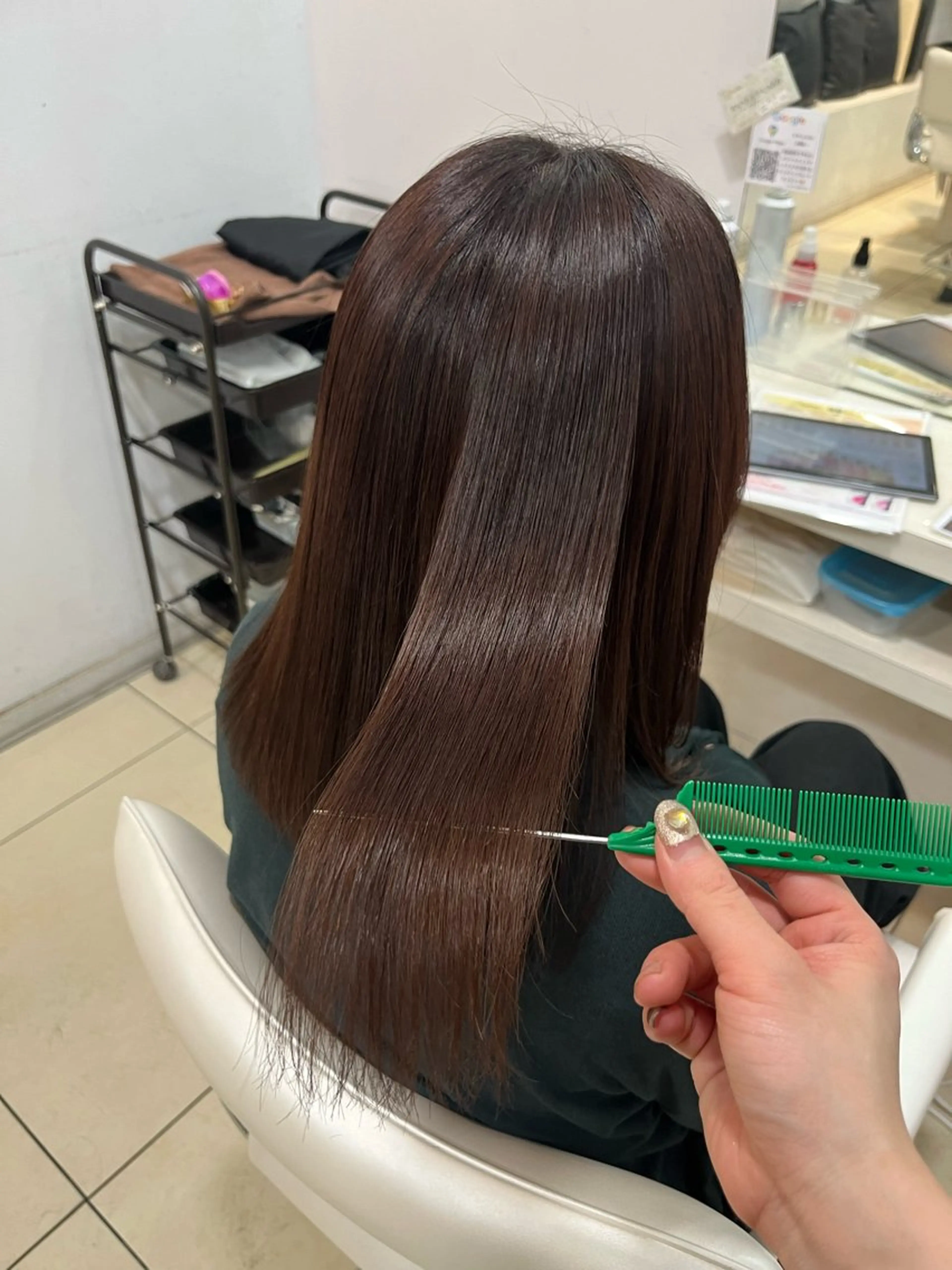 セミロング カラー レッドカラー ヘアカラー 🤎ベージュカラー/ 髪質改善/山岸🤎のヘアスタイル