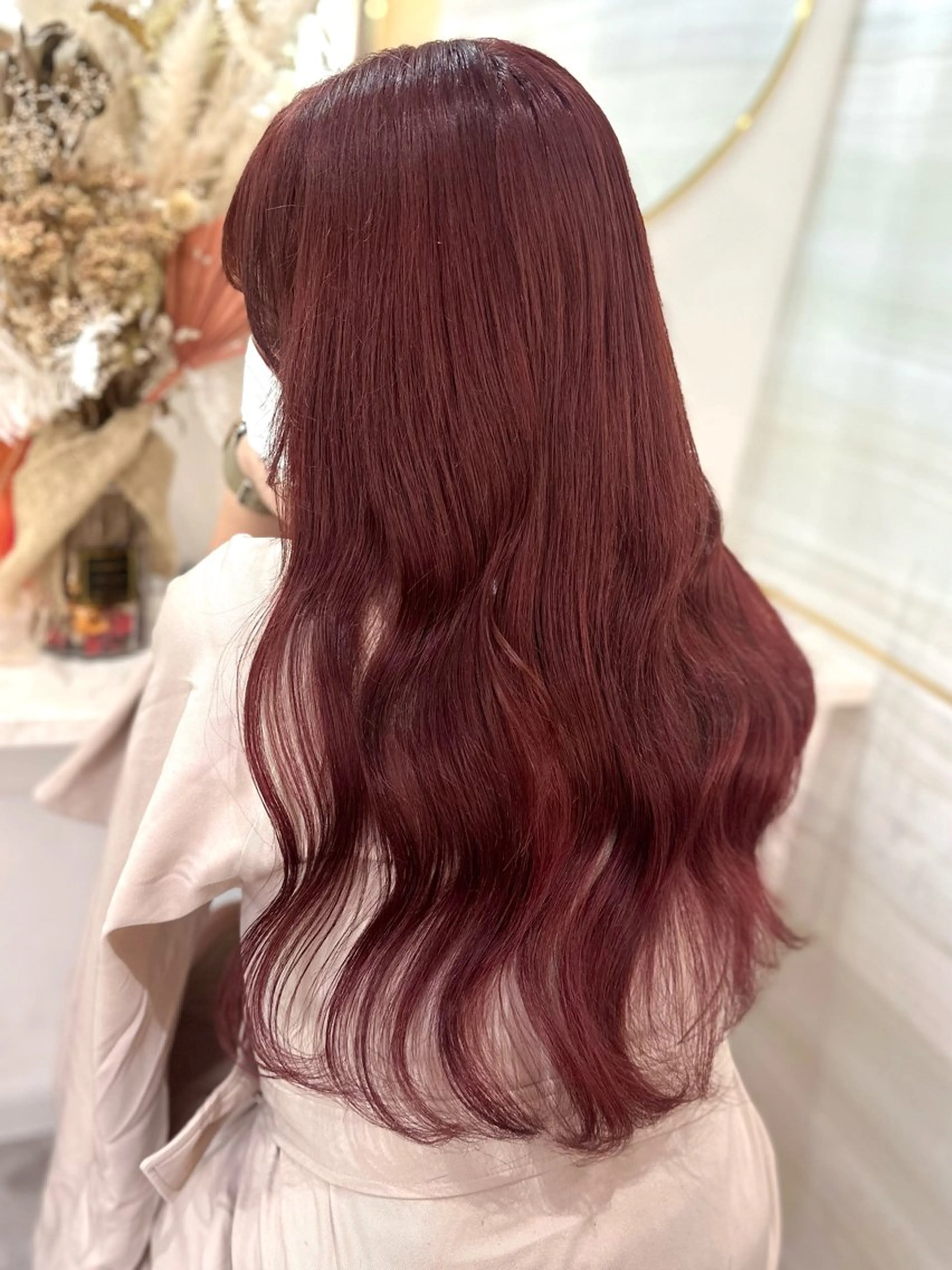 ロング カラー ブリーチ ピンクカラー 似合わせカット 🐈‍⬛momo🐾 lovisのヘアスタイル