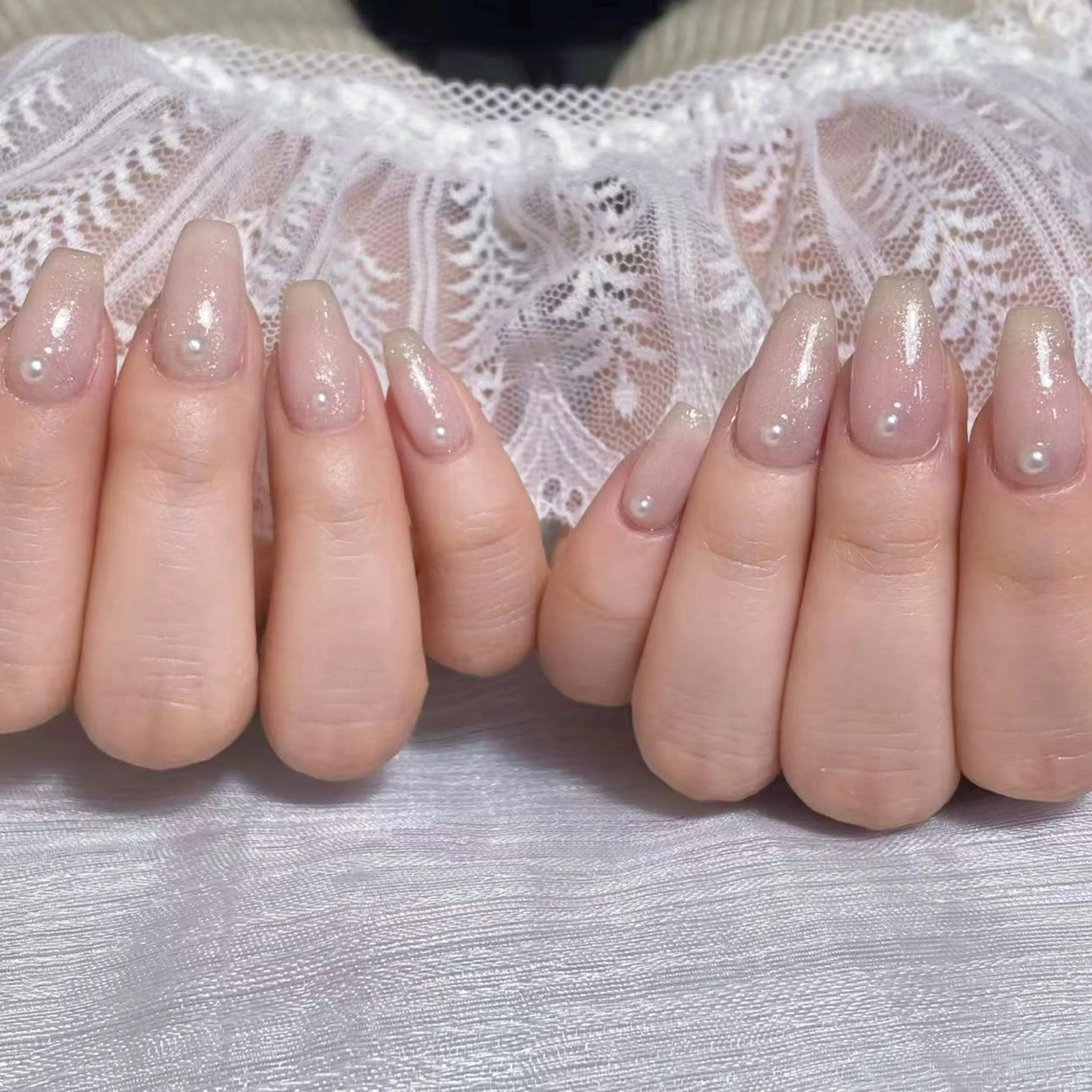 ネイル アートネイル オーロラネイル ガーリー キラキラネイル 韓国ネイル ハンドネイル DIAMOND Nail☁️のネイルデザイン