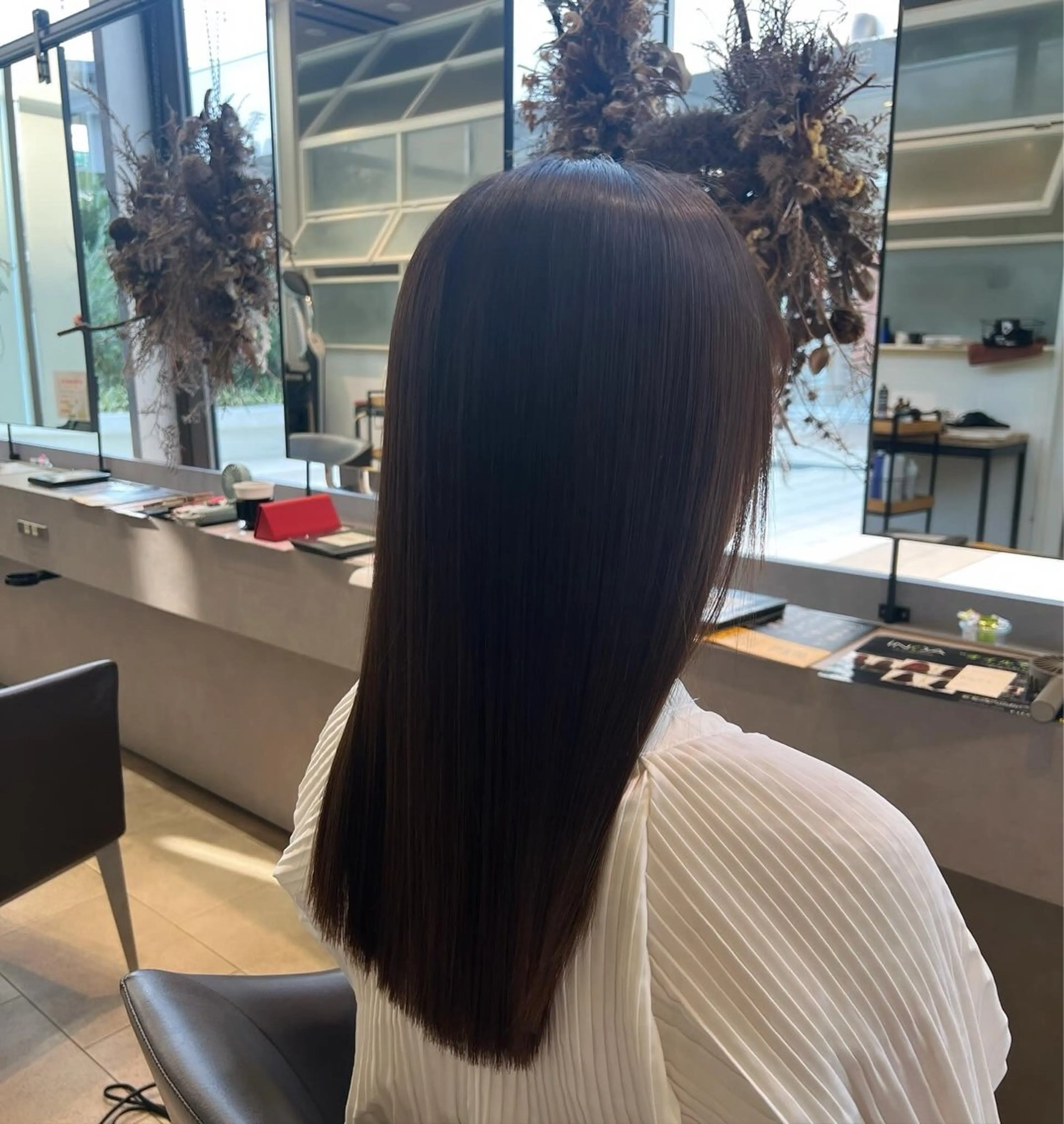 ロング パーマ 酸性ストレート ストレートパーマ カット 縮毛矯正 🫧Ai/ ロロネー森ノ宮💖のヘアスタイル