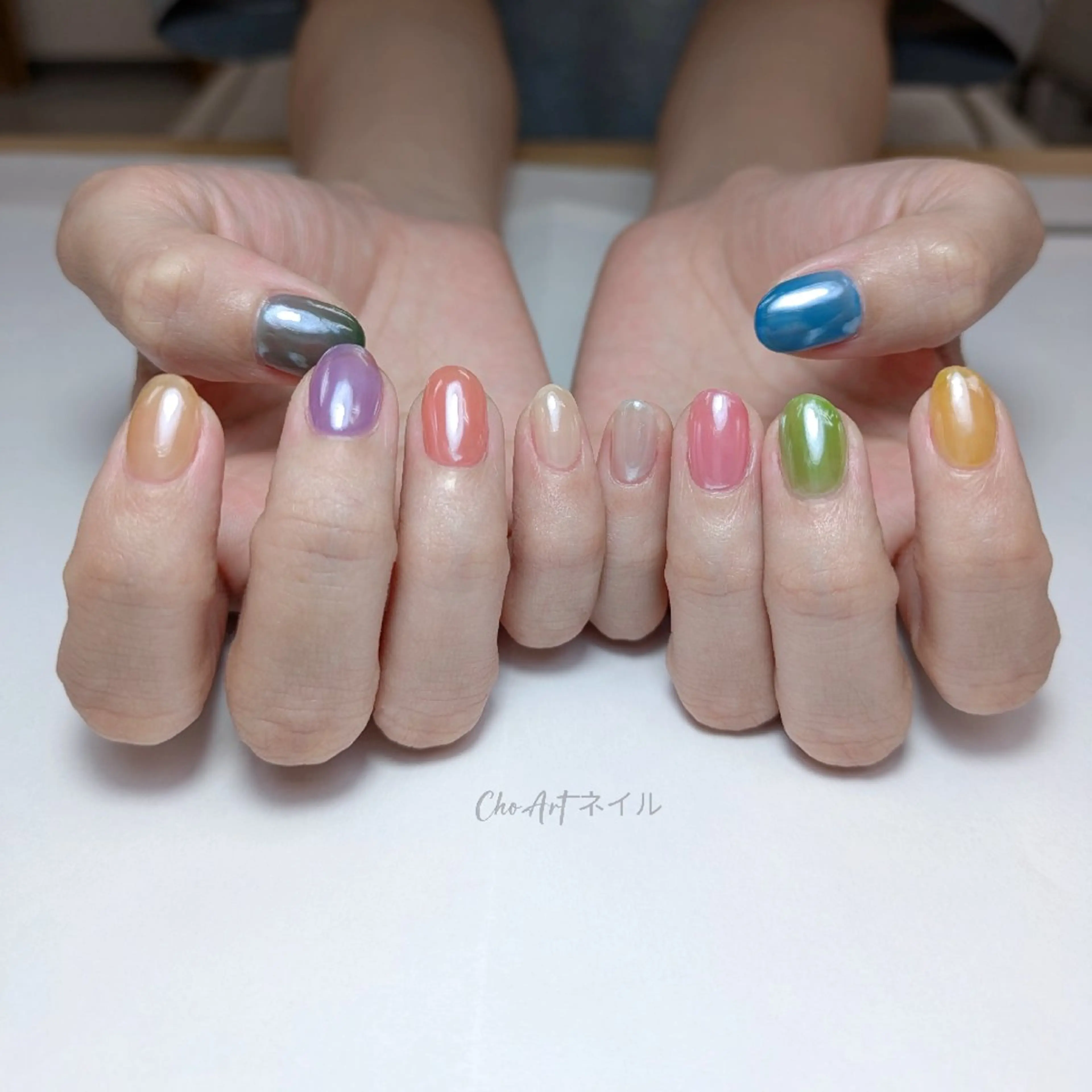 ネイル アートネイル オーロラネイル ジェルネイル 持ち込み ニュアンスネイル Cho Artネイル所属・Cho Art ネイルのネイルデザイン