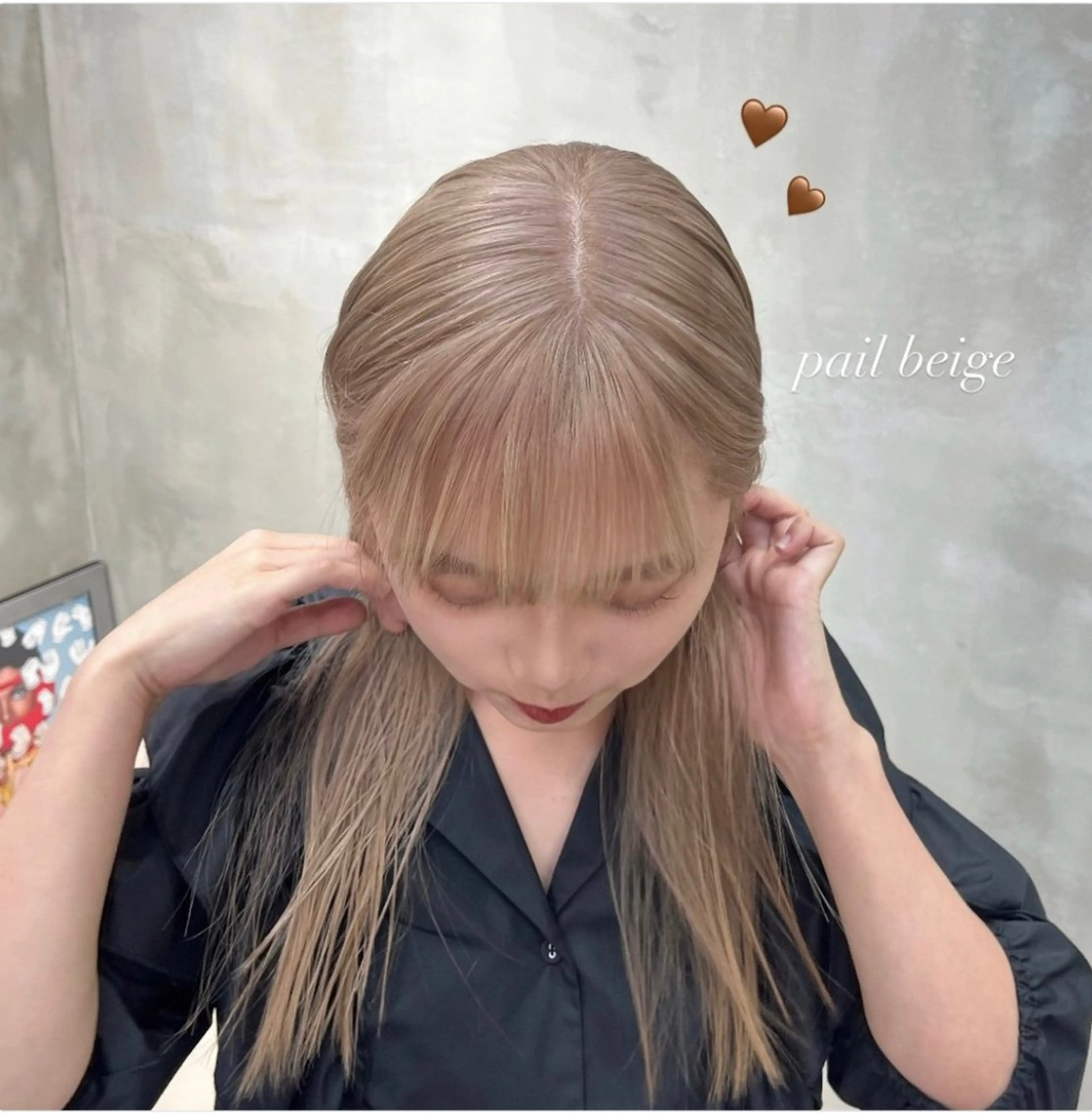 ロング カラー ベージュカラー ブリーチ the path ナツミのヘアスタイル
