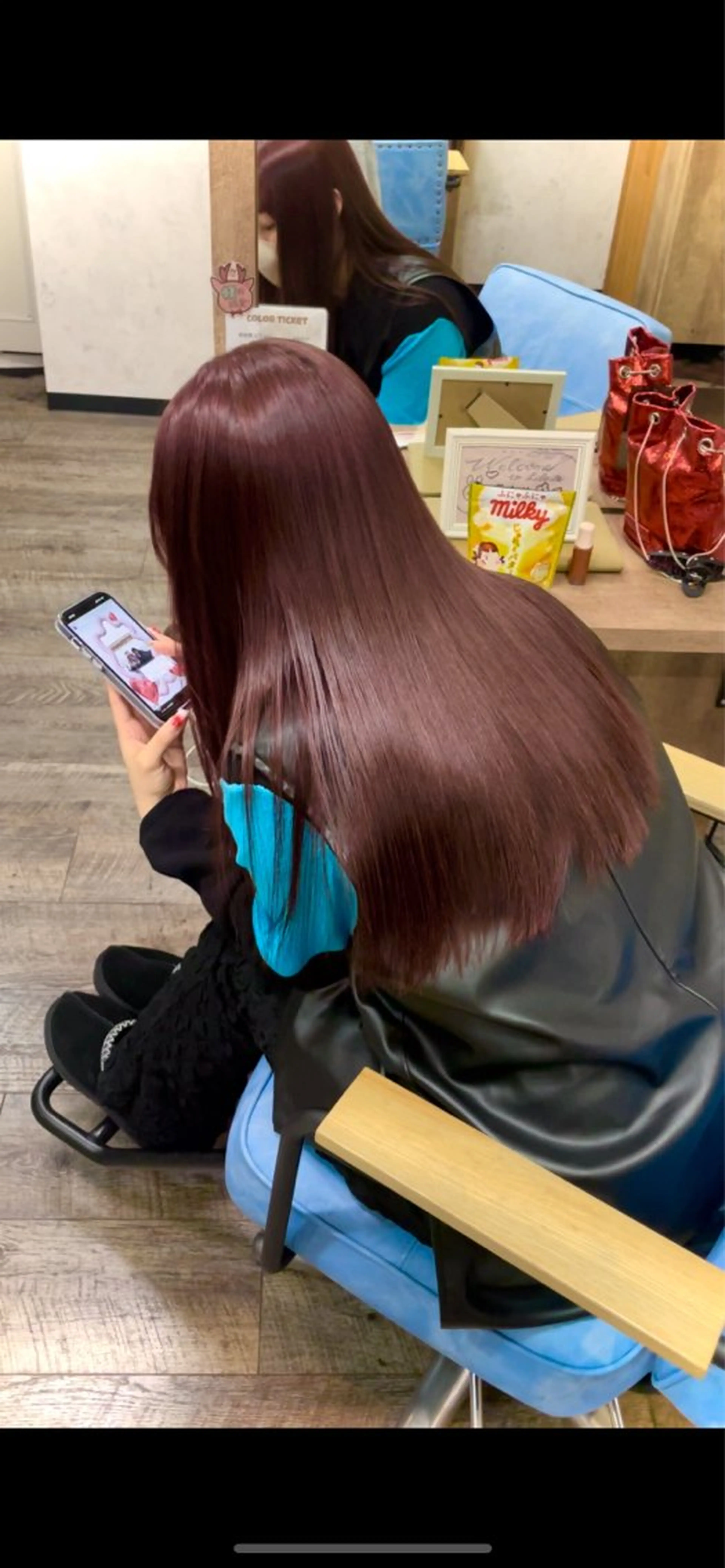 《贅沢ケア☆》透明感カラー🩷➕システム6stepトリートメント🫧➕コテ、アイロンアレンジ🎀の写真