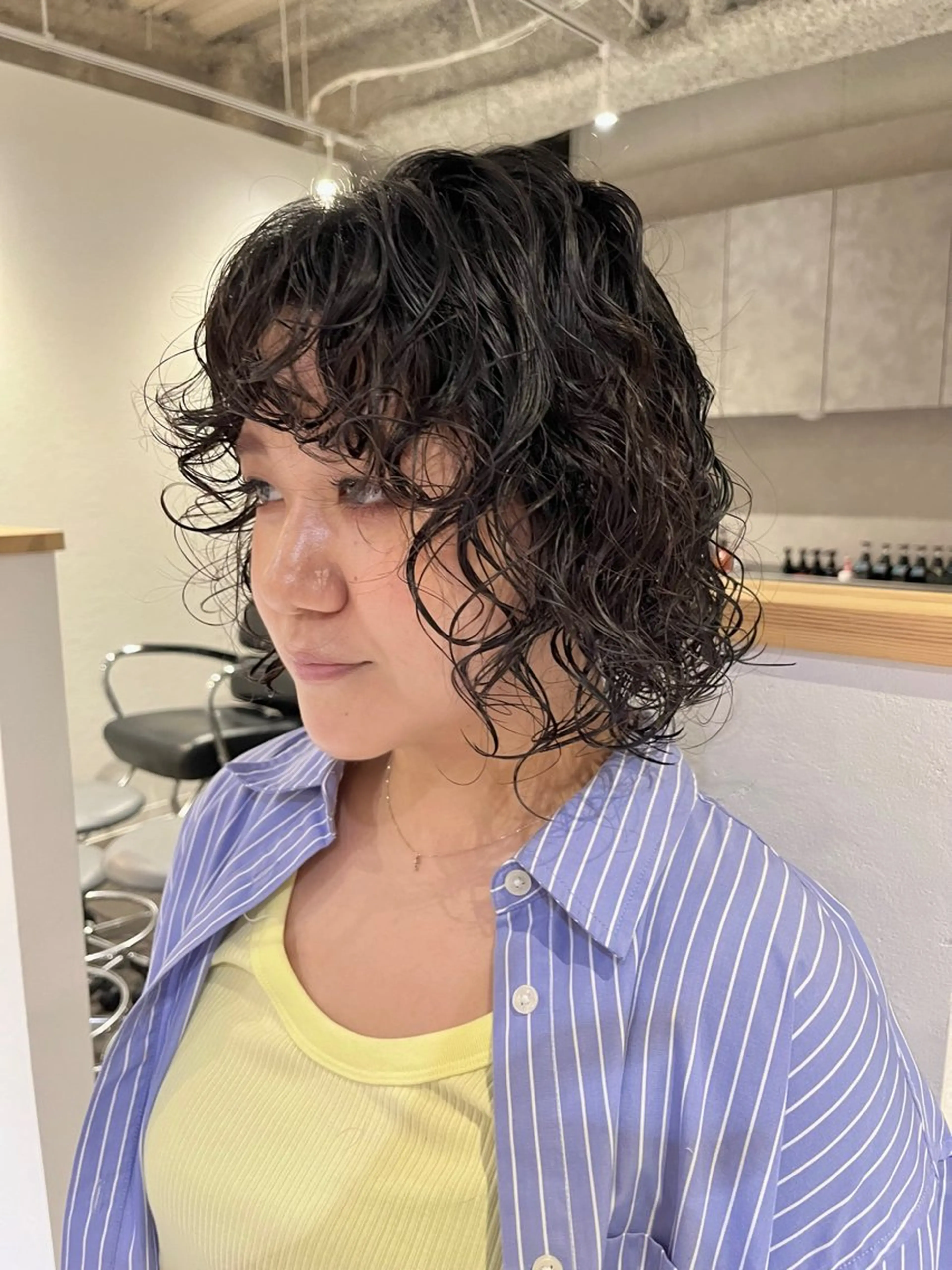 ショート パーマ ボブ ウルフカット ニュアンスパーマ スパイラルパーマ カット パーマ トリートメント 桃果 momokaのヘアスタイル