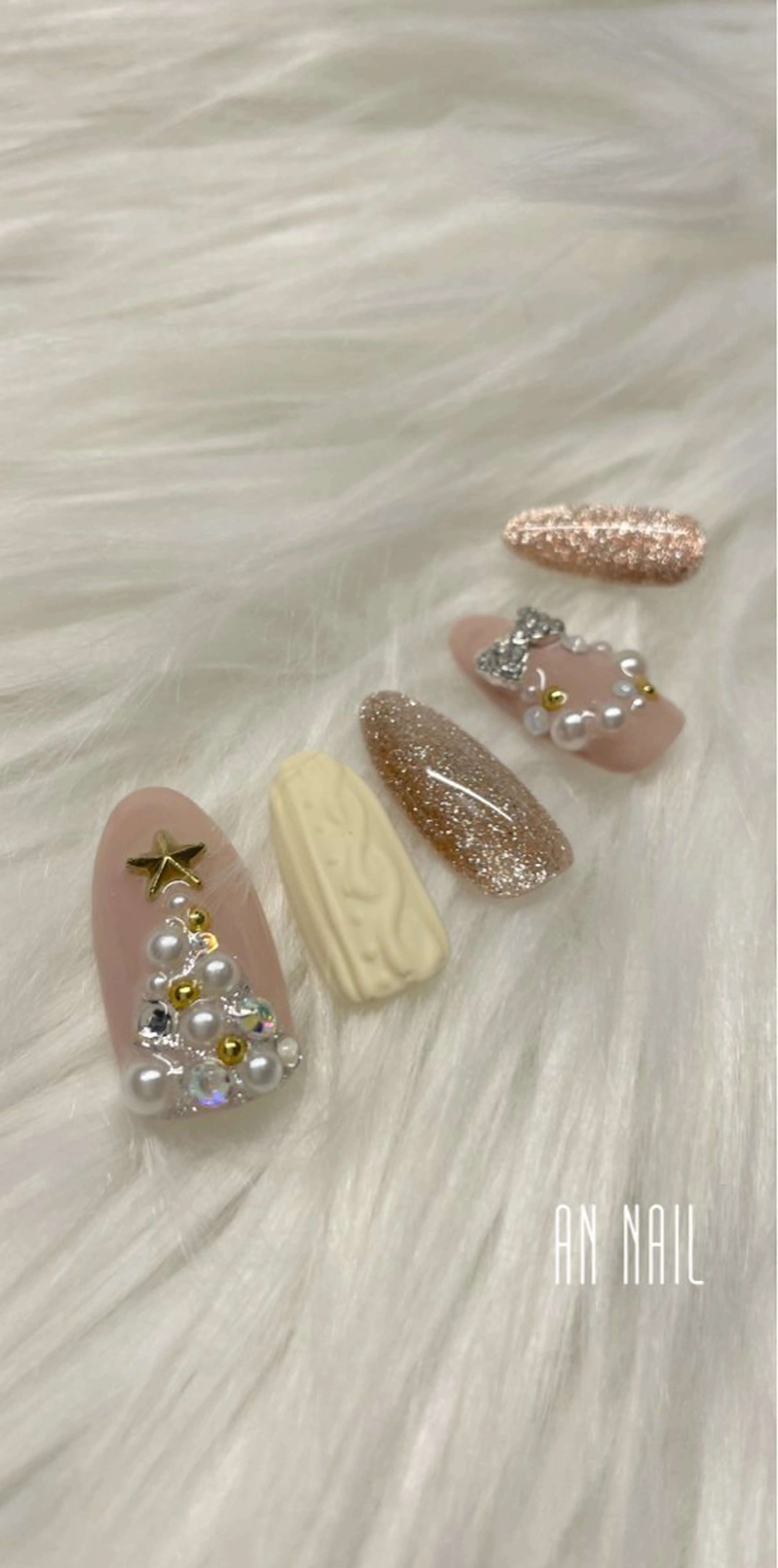 ネイル 冬ネイル クリスマス AN Nailのネイルデザイン