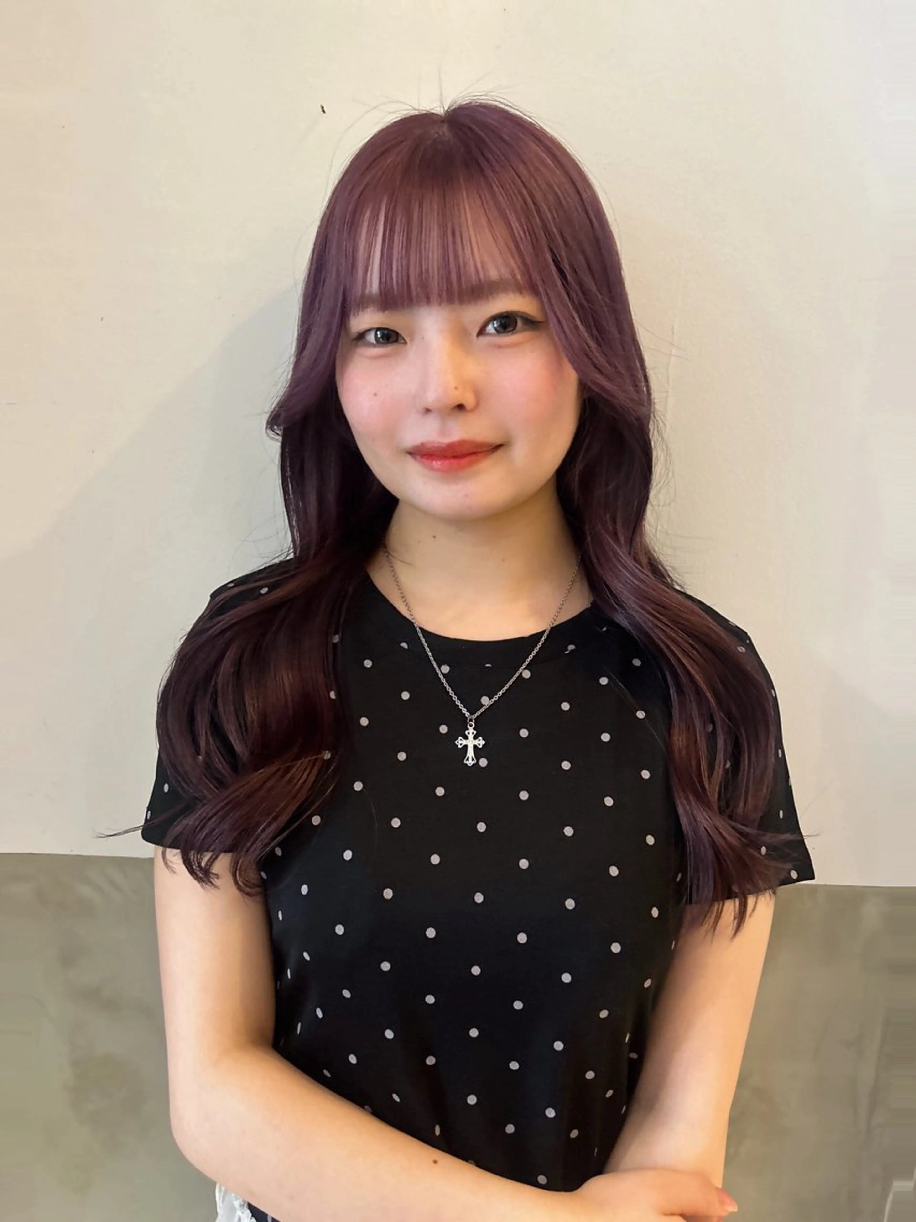 ロング カラー ラベンダーカラー ピンクカラー ピンクラベンダー ヘアカラー 【 pia 】 とものヘアスタイル