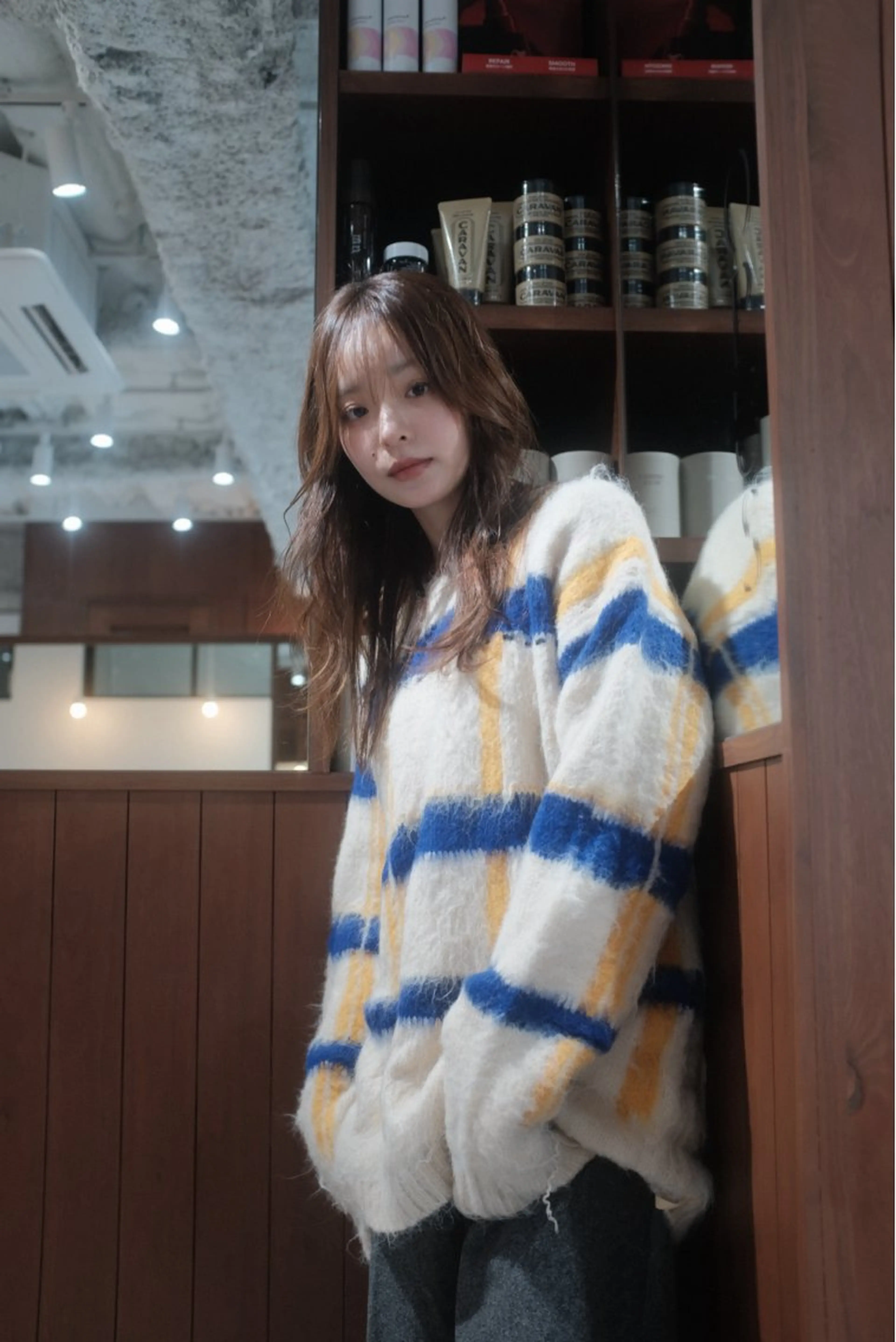 セミロング カラー ヘアアレンジ ヘアカラー トリートメント opus 店長大和 レイヤー/赤み消しのヘアスタイル