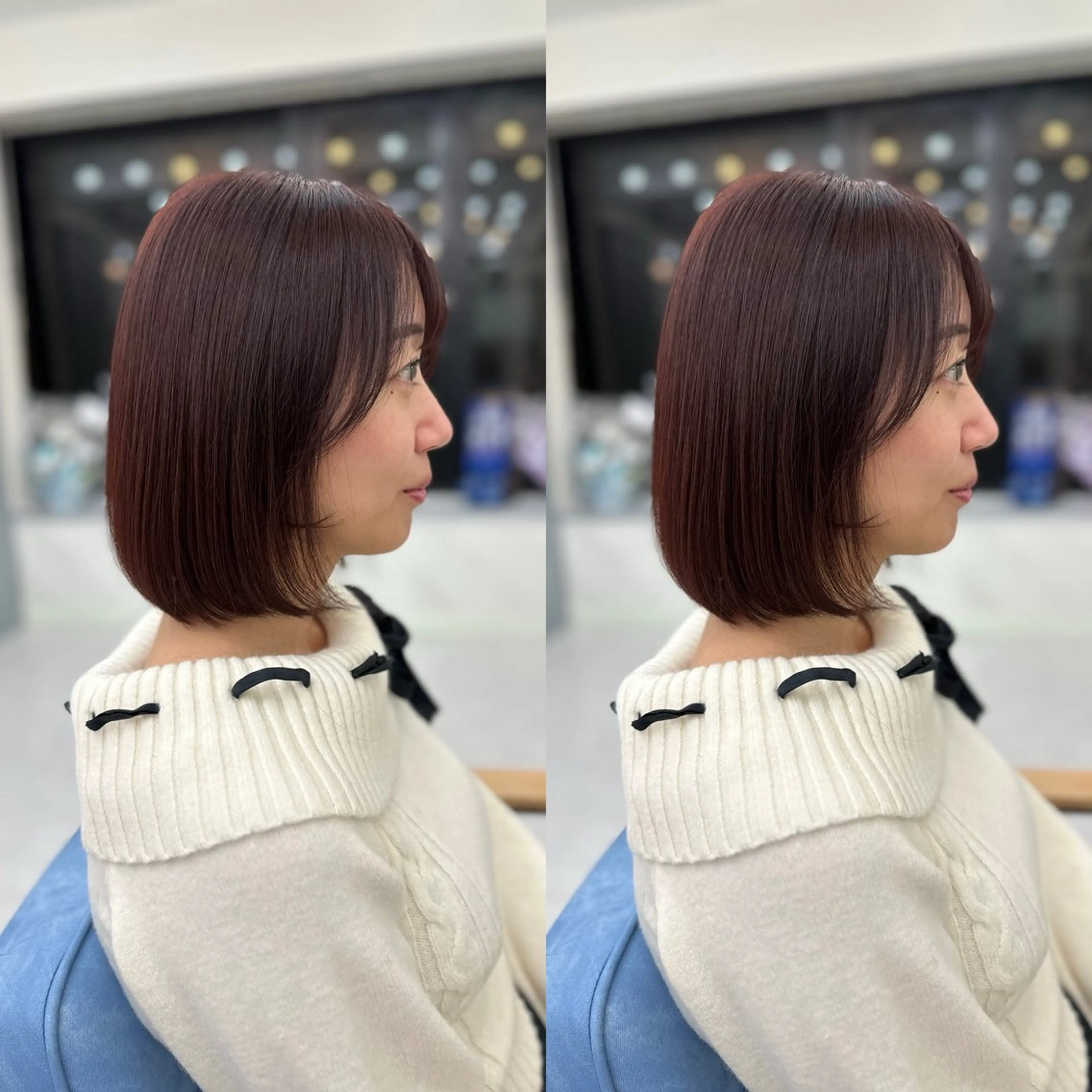 ミディアム カラー ブリーチ ブリーチなしカラー ピンクカラー 顔周りカット ヘアカラー トリートメント 縮毛矯正/髪質改善/ レイヤー代々木/木下のヘアスタイル